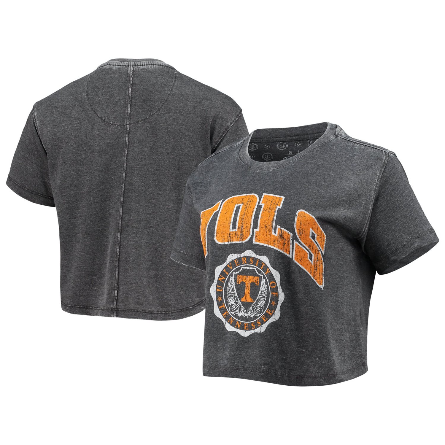 Pressbox Tennessee Tennessee Volunteers Edith Vintage Burnout Crop T-Shirt