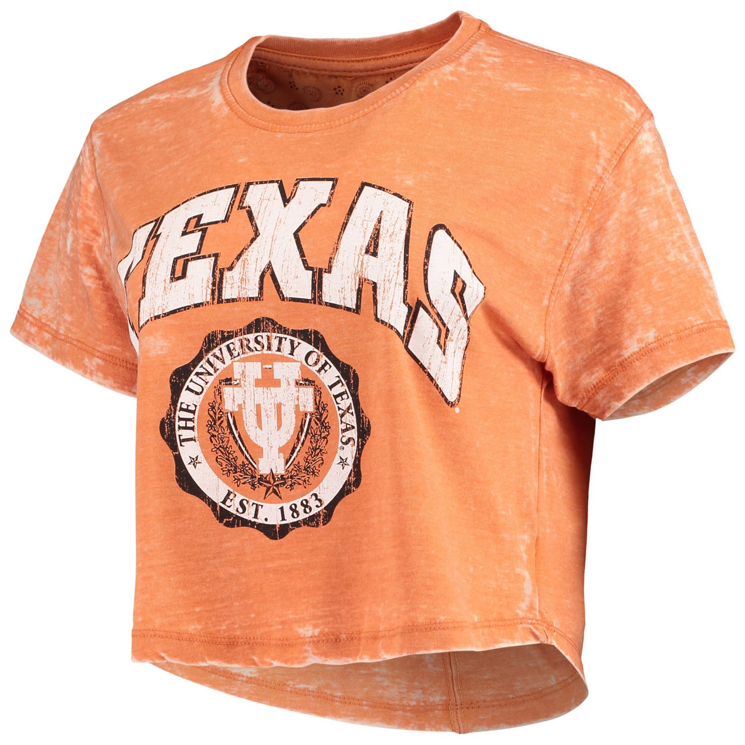 Pressbox Texas Longhorns Edith Vintage Burnout Crop T-Shirt - view number 2