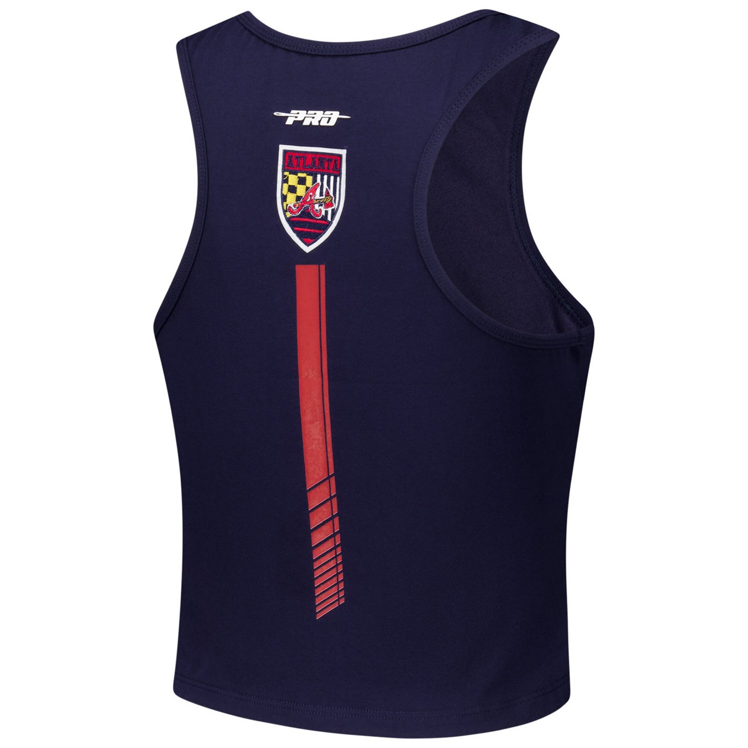 Pro Standard Atlanta Braves Fast Lane Fitted Tri-Blend Cropped Tank Top                                                          - view number 3