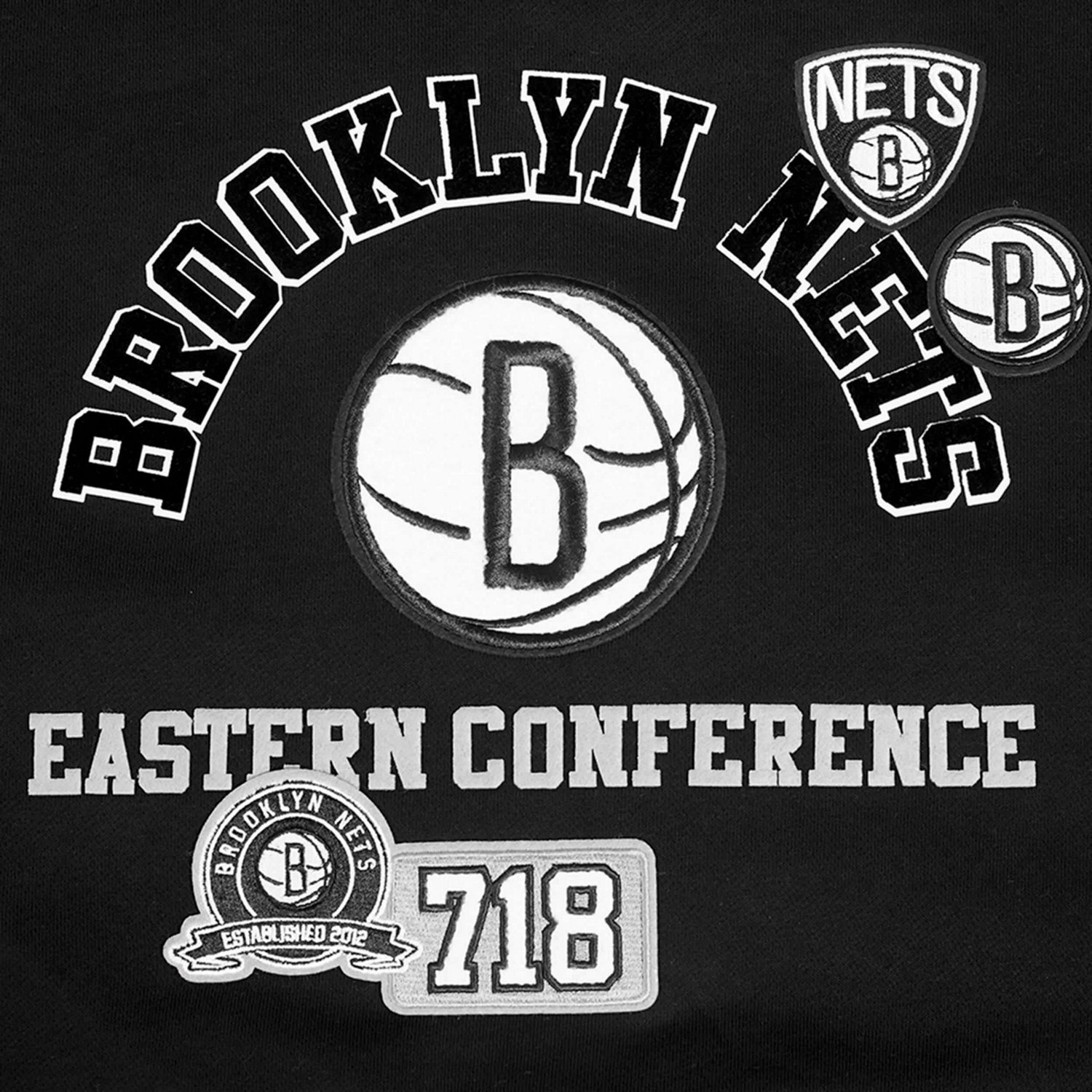 Pro Standard Brooklyn Nets Area Code Cropped Pullover Sweatshirt - view number 4