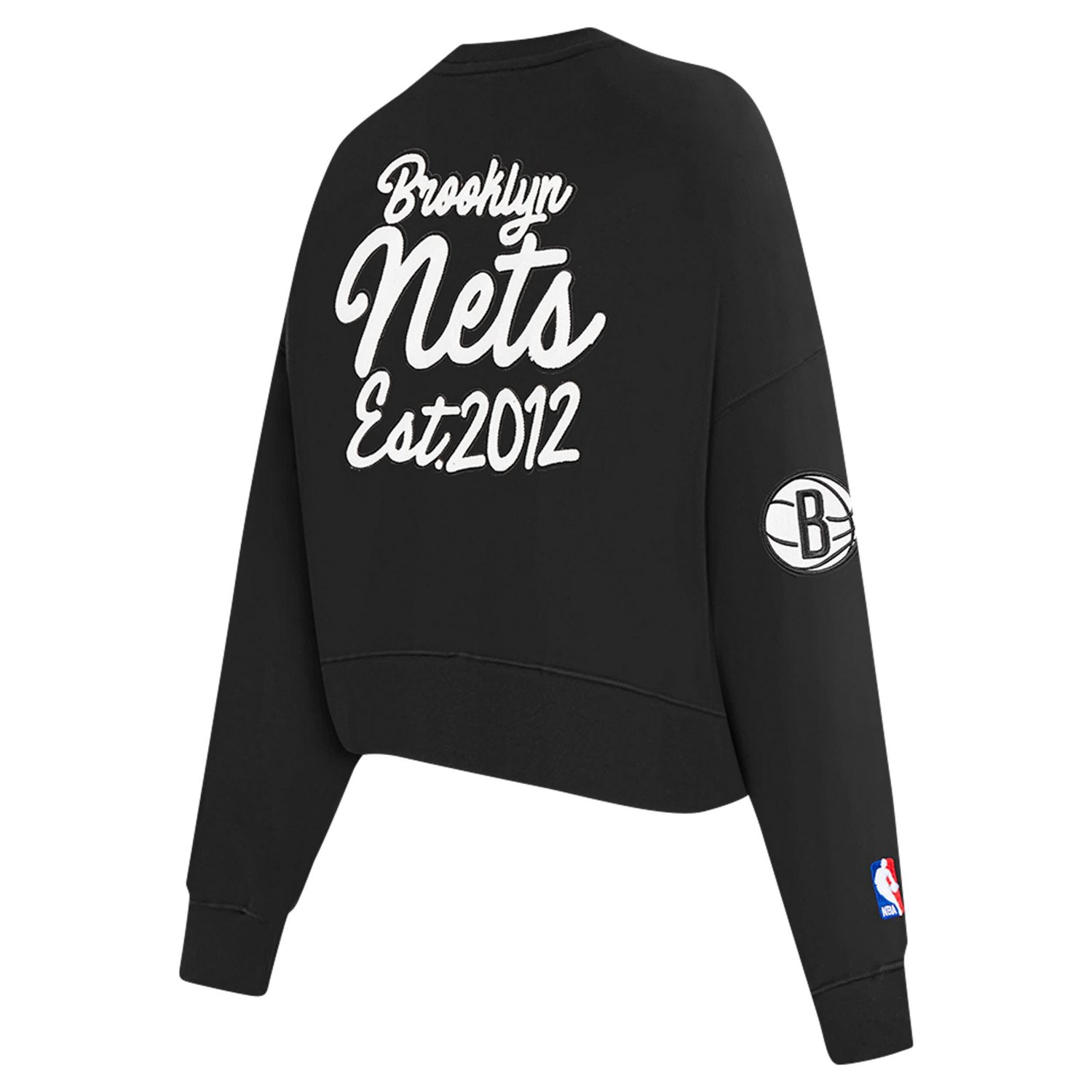 Pro Standard Brooklyn Nets Paint The City Cropped Pullover Sweatshirt