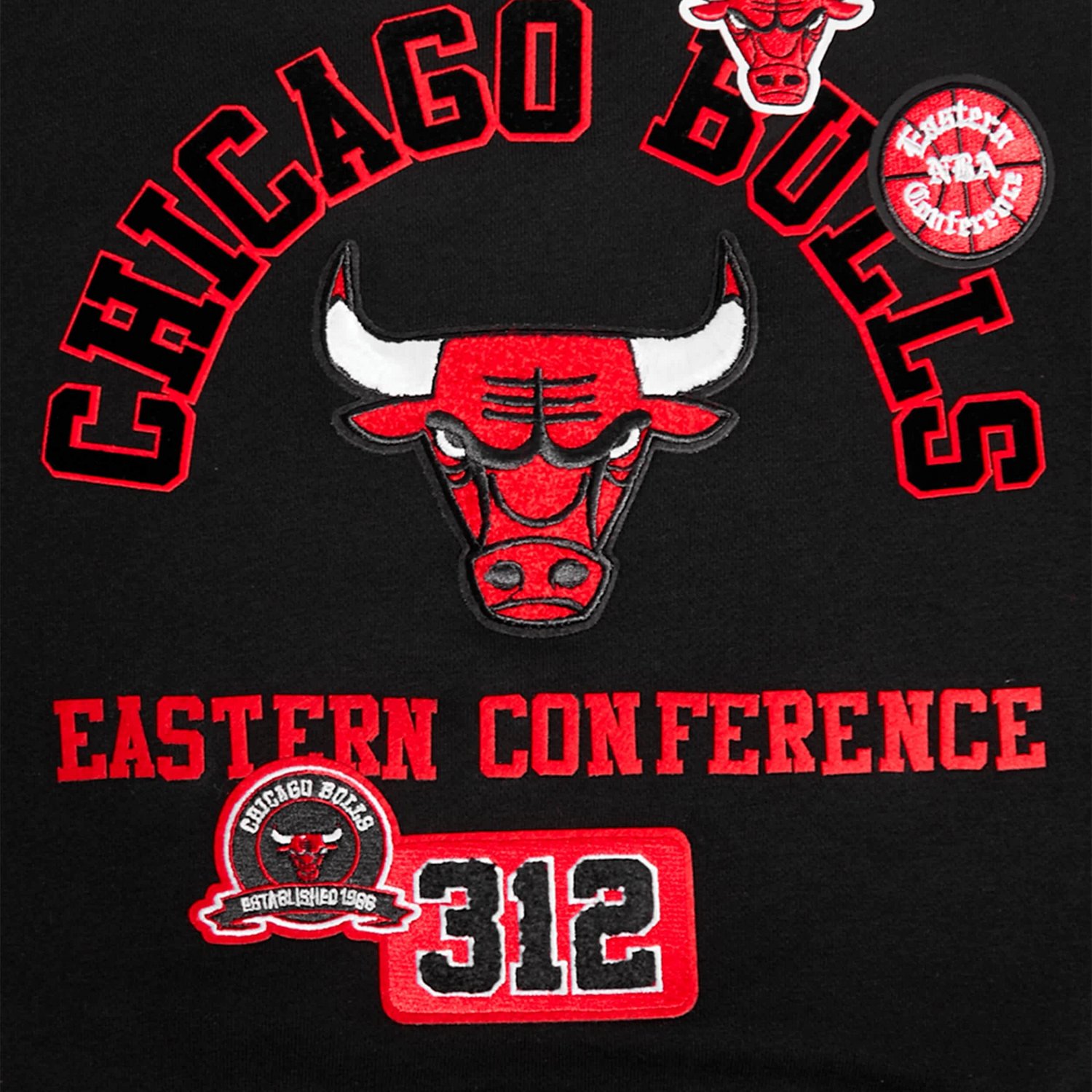 Pro Standard Chicago Bulls Area Code Cropped Pullover Sweatshirt - view number 4