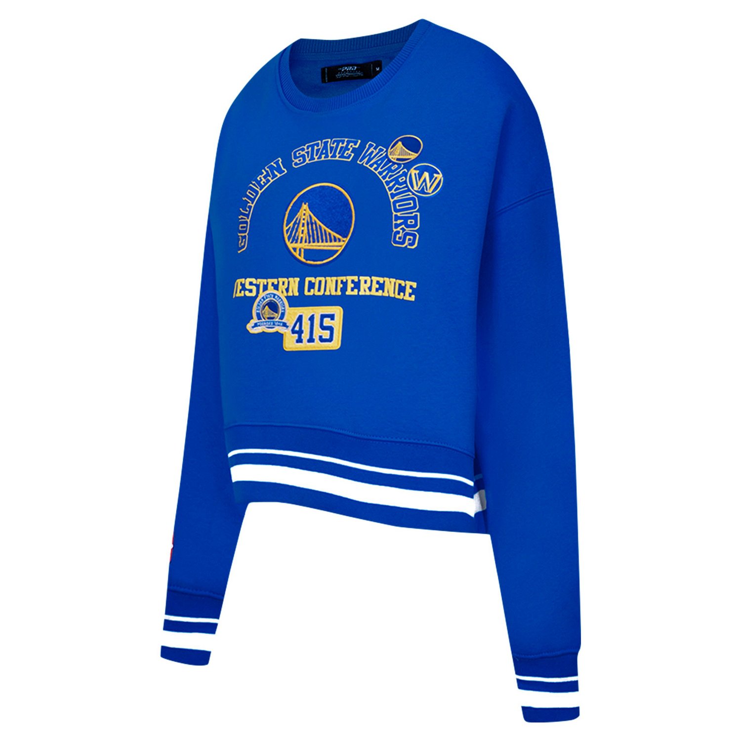 Pro Standard Golden State Warriors Area Code Cropped Pullover Sweatshirt - view number 2