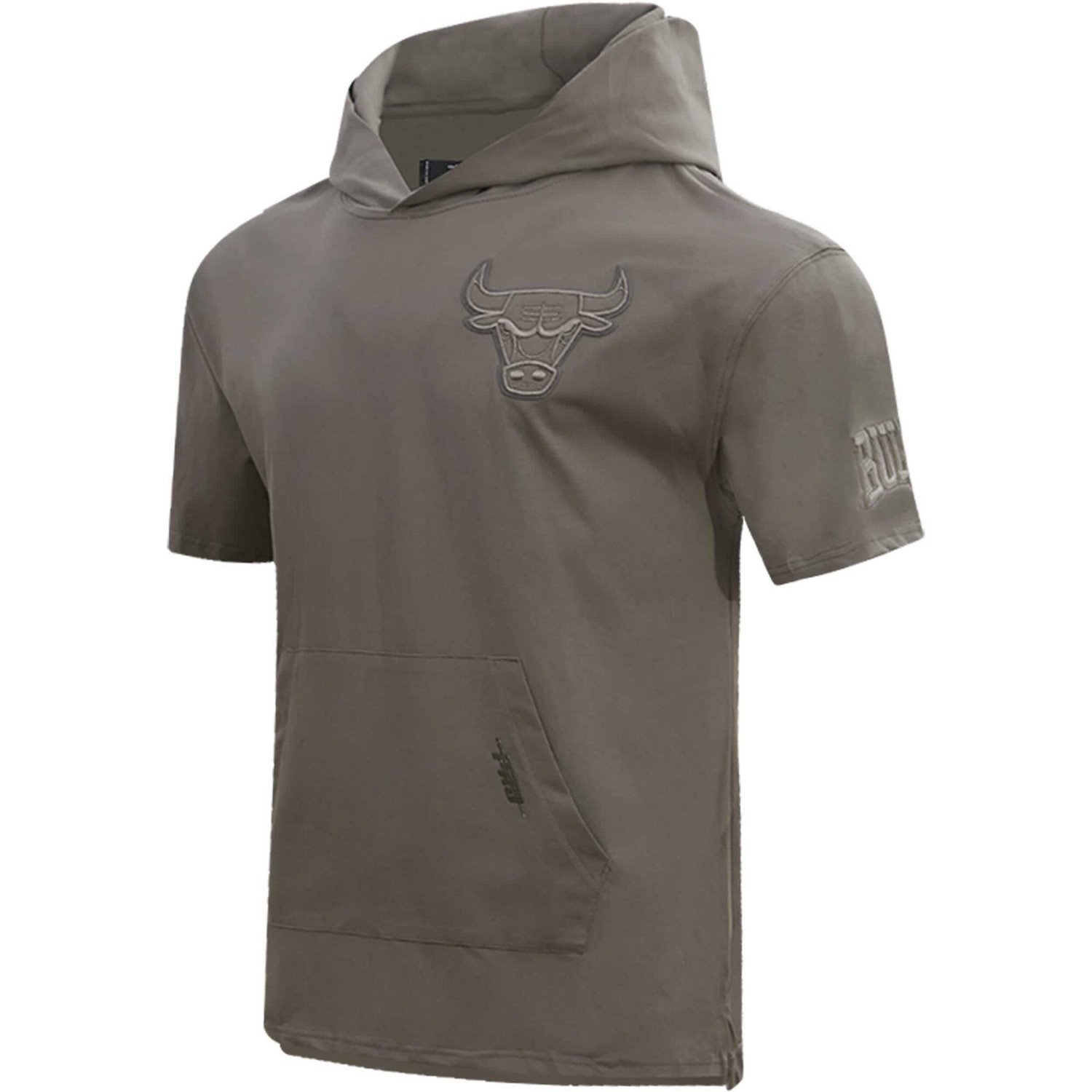 Pro Standard Gray Chicago Bulls Neutrals Short Sleeve Pullover Hoodie - view number 2