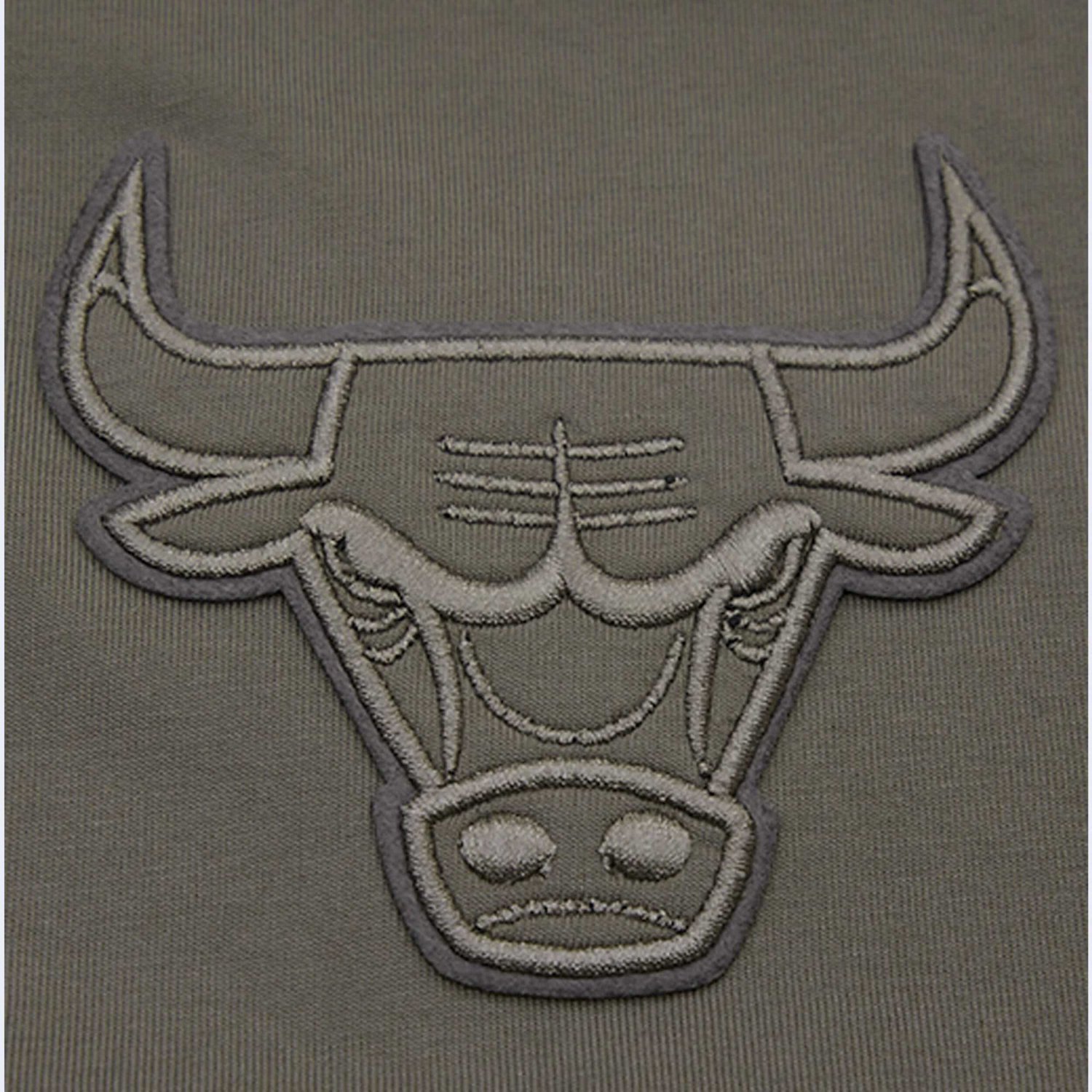 Pro Standard Gray Chicago Bulls Neutrals Short Sleeve Pullover Hoodie - view number 4