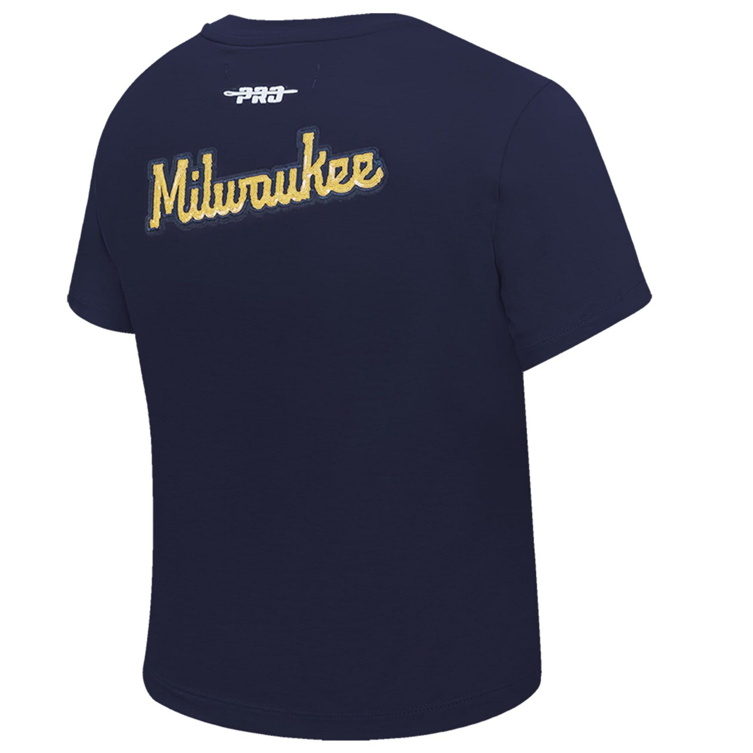 Pro Standard Milwaukee Brewers Game Day Classics Baby Doll Cropped T-Shirt                                                       - view number 3