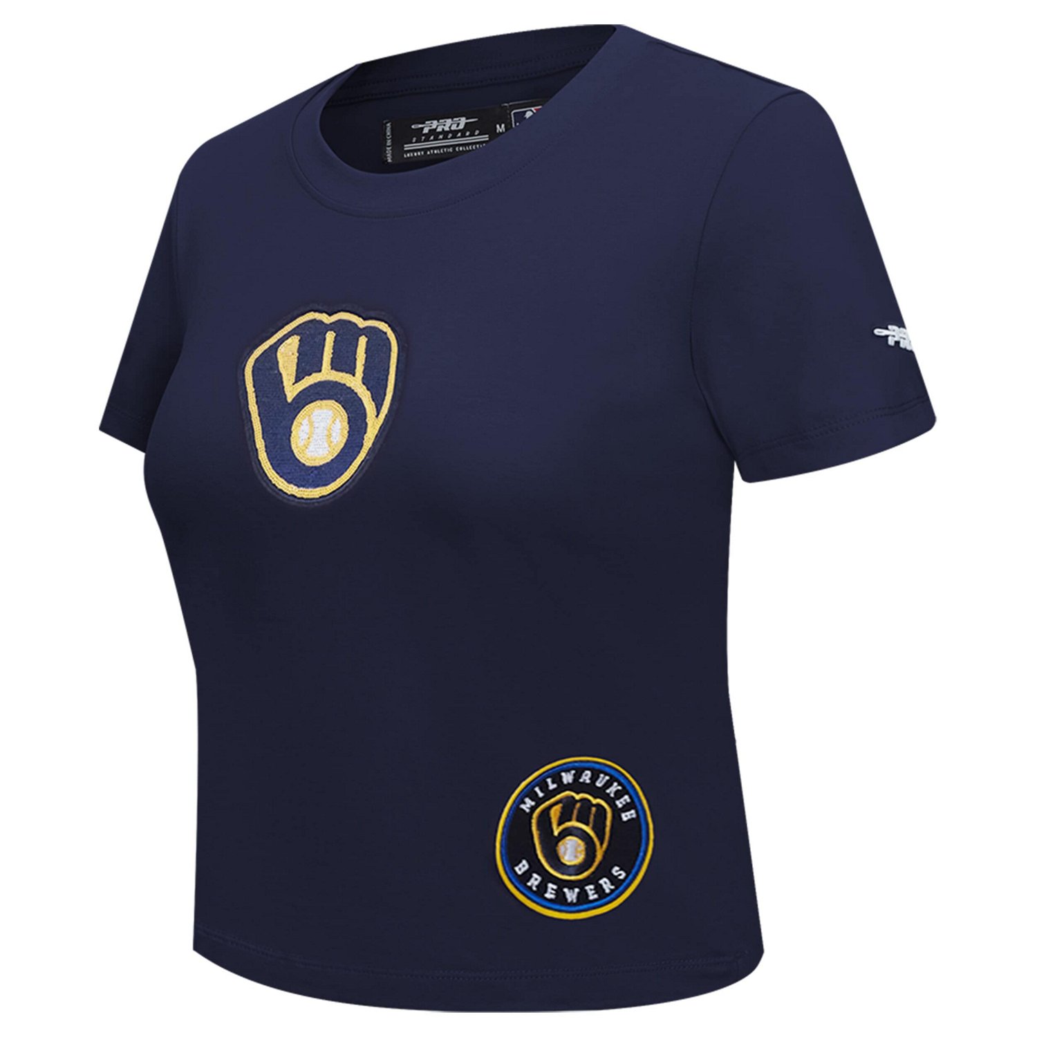 Pro Standard Milwaukee Brewers Game Day Classics Baby Doll Cropped T-Shirt                                                       - view number 2