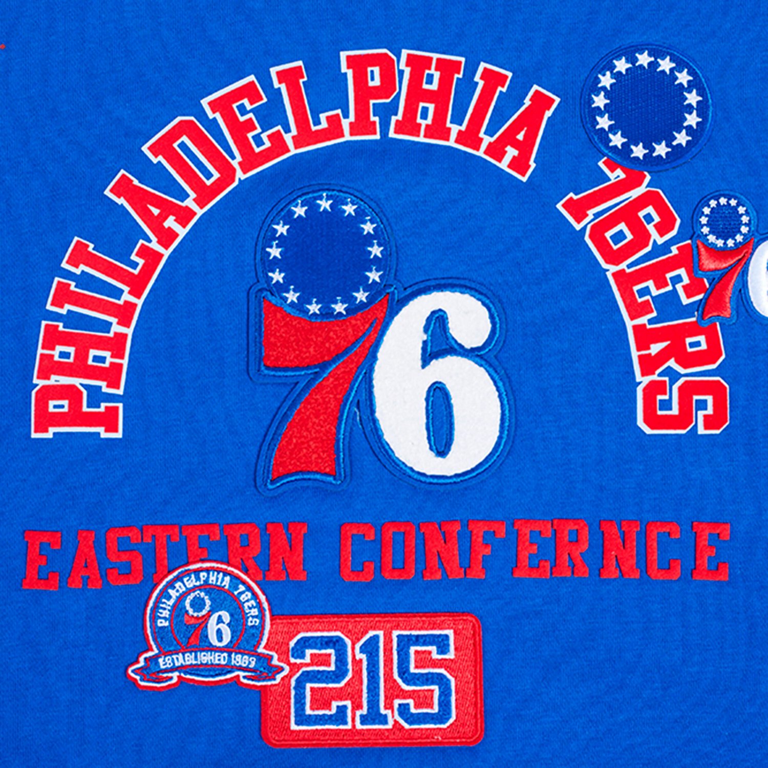 Pro Standard Philadelphia 76ers Area Code Cropped Pullover Sweatshirt                                                            - view number 4