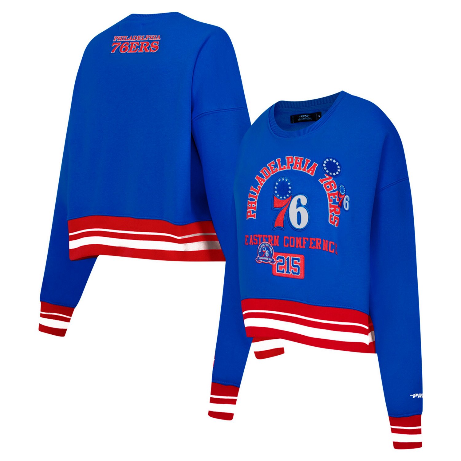 Pro Standard Philadelphia 76ers Area Code Cropped Pullover Sweatshirt                                                            - view number 1