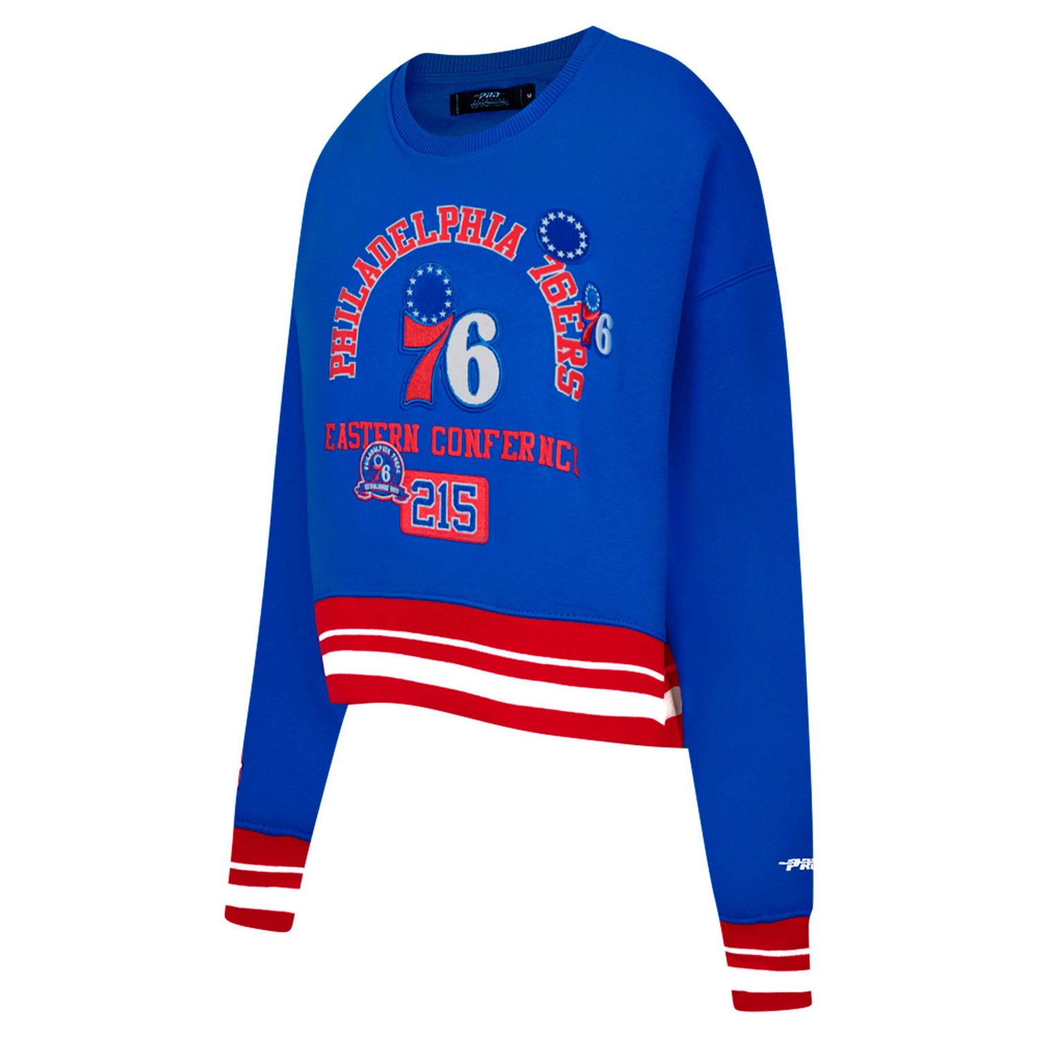 Pro Standard Philadelphia 76ers Area Code Cropped Pullover Sweatshirt                                                            - view number 2