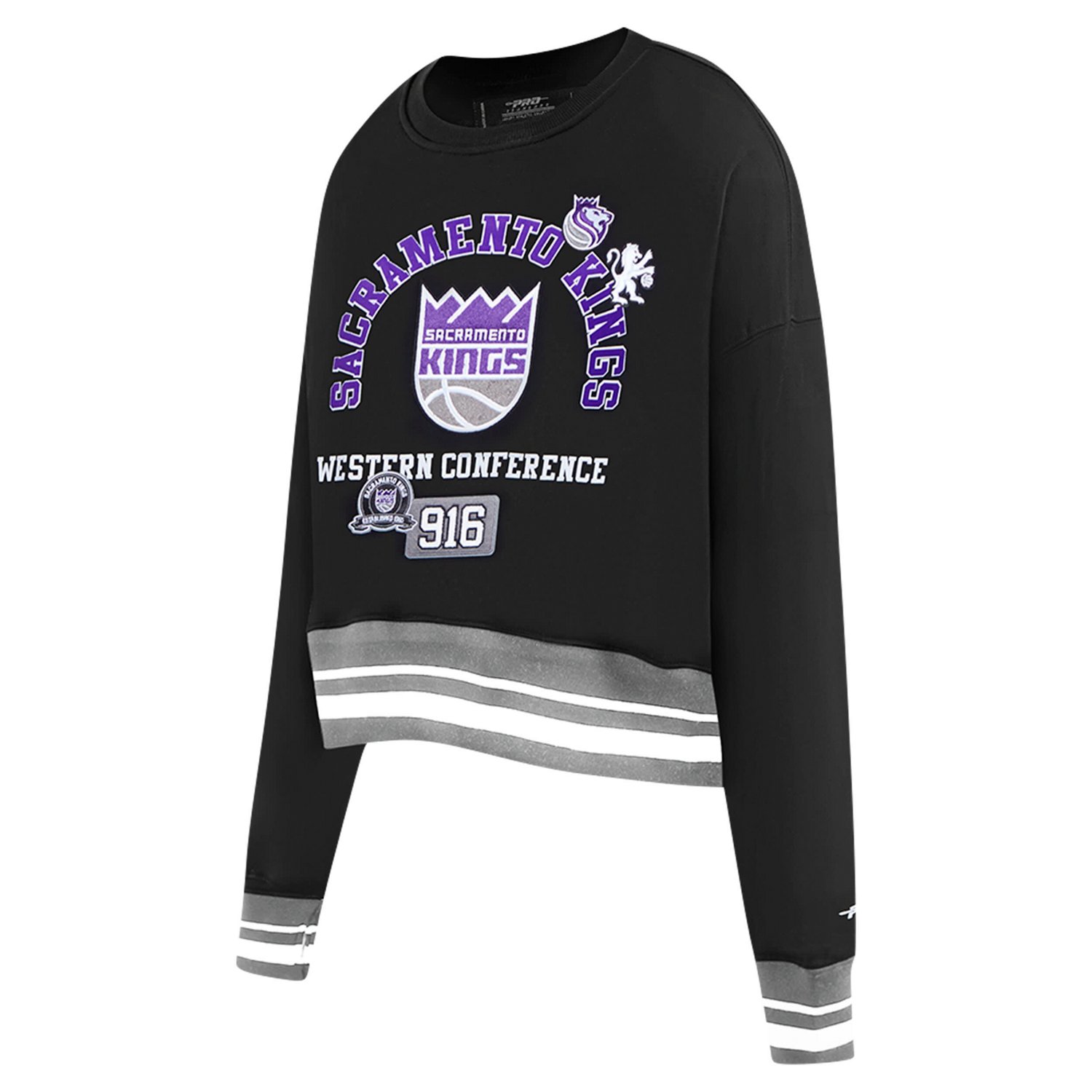 Pro Standard Sacramento Kings Area Code Cropped Pullover Sweatshirt - view number 2