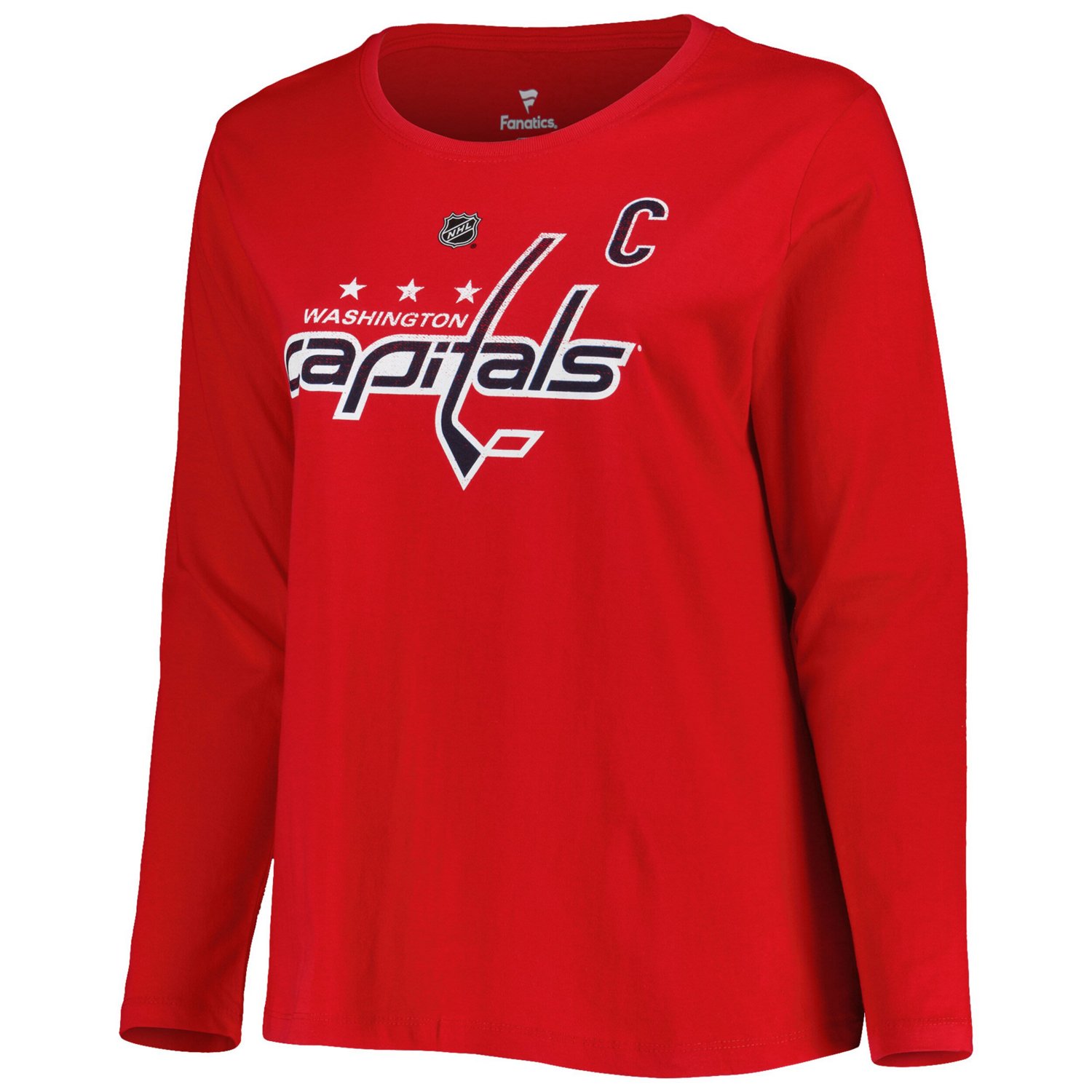 Profile Alexander Ovechkin Washington Capitals Plus Size Distressed Printed Name  Number Long Sleeve T-Shirt - view number 2