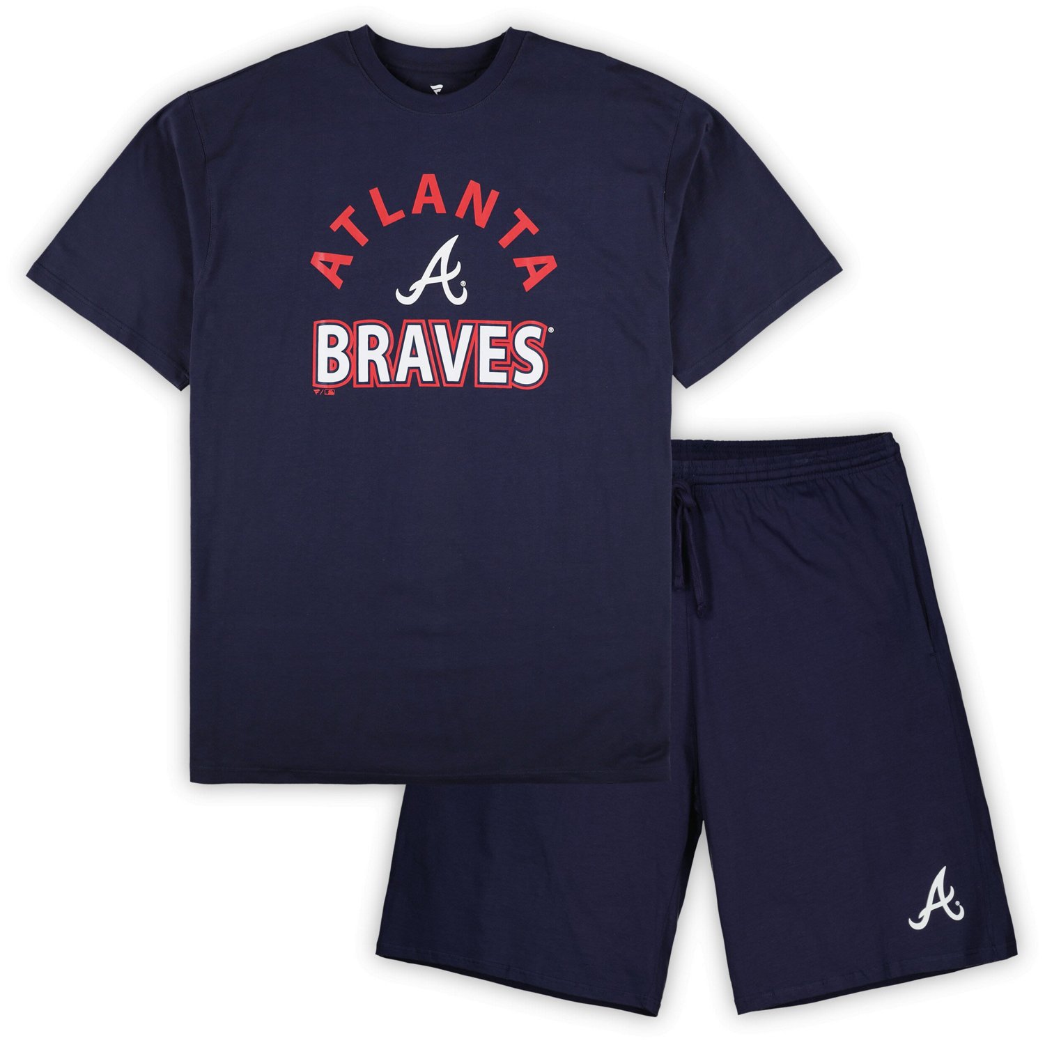 Profile Atlanta Braves Big  Tall T-Shirt  Shorts Combo Set                                                                      