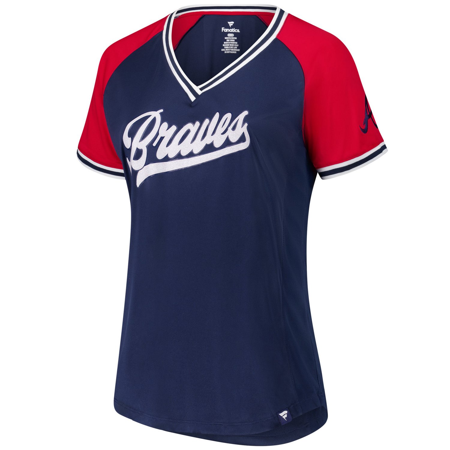 Profile Atlanta Braves Plus Size Crossover V-Neck T-Shirt                                                                        - view number 2