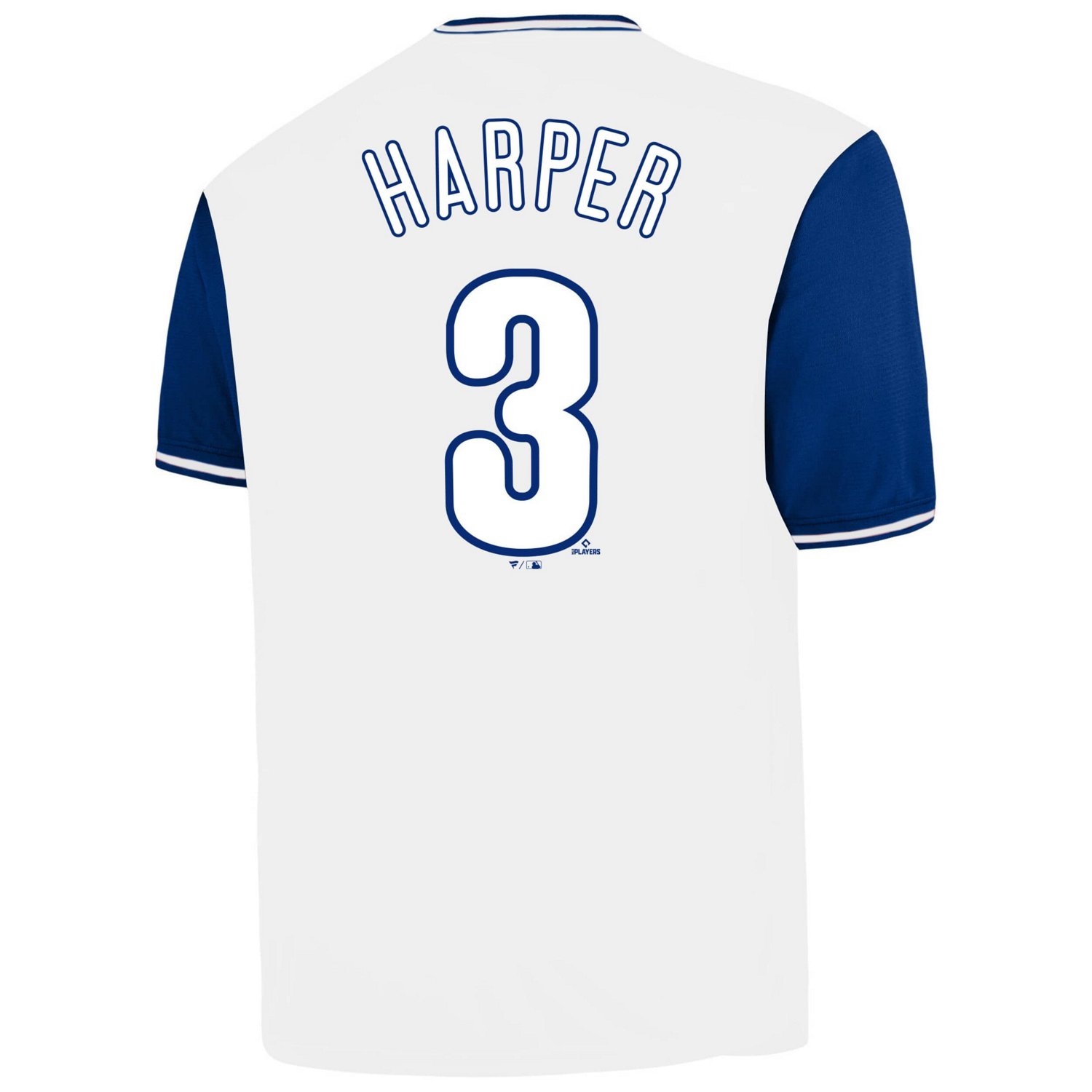Profile Bryce Harper Philadelphia Phillies Big  Tall Name  Number Birdeye V-Neck T-Shirt - view number 3