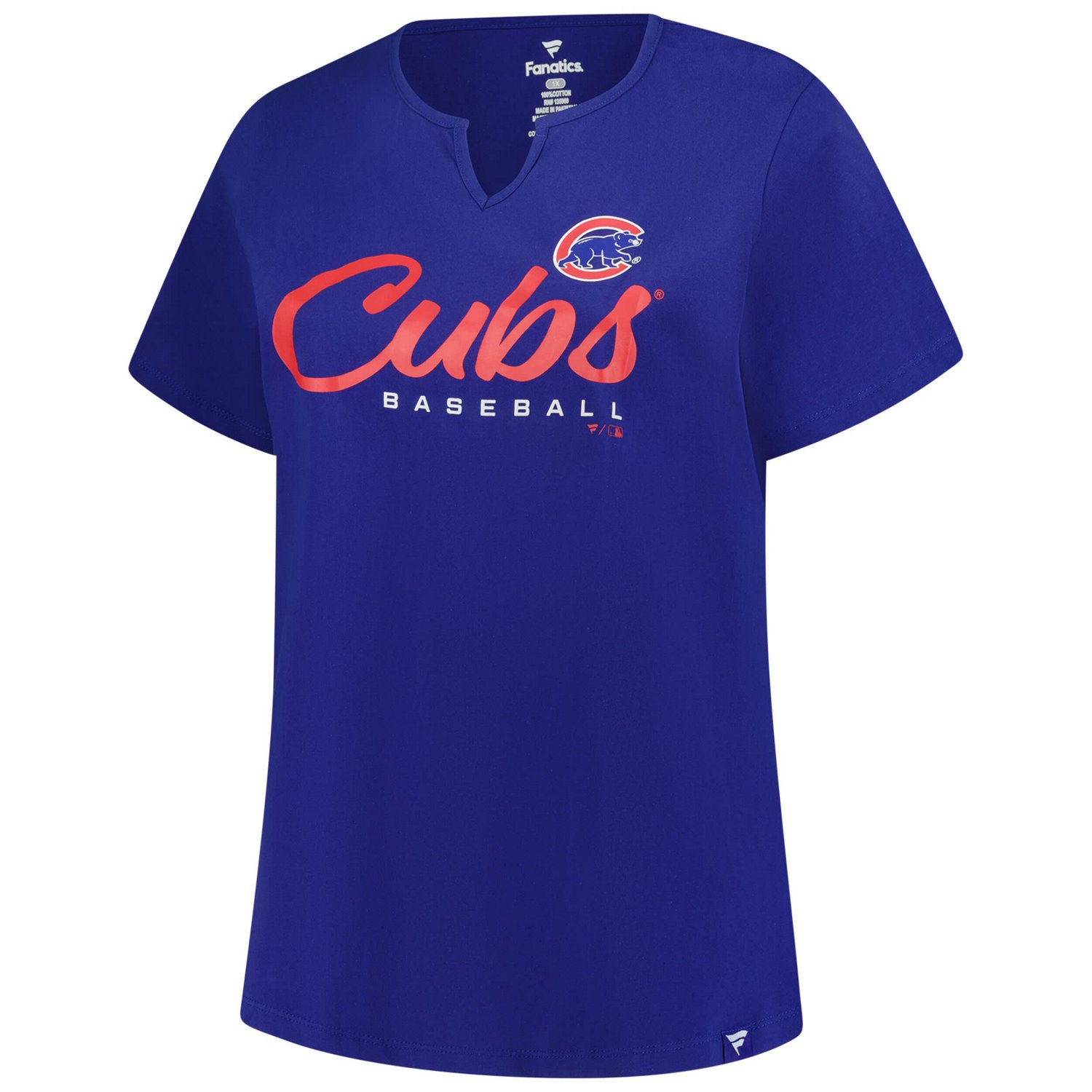 Profile Chicago Cubs Wordmark Notch Neck T-Shirt - view number 2