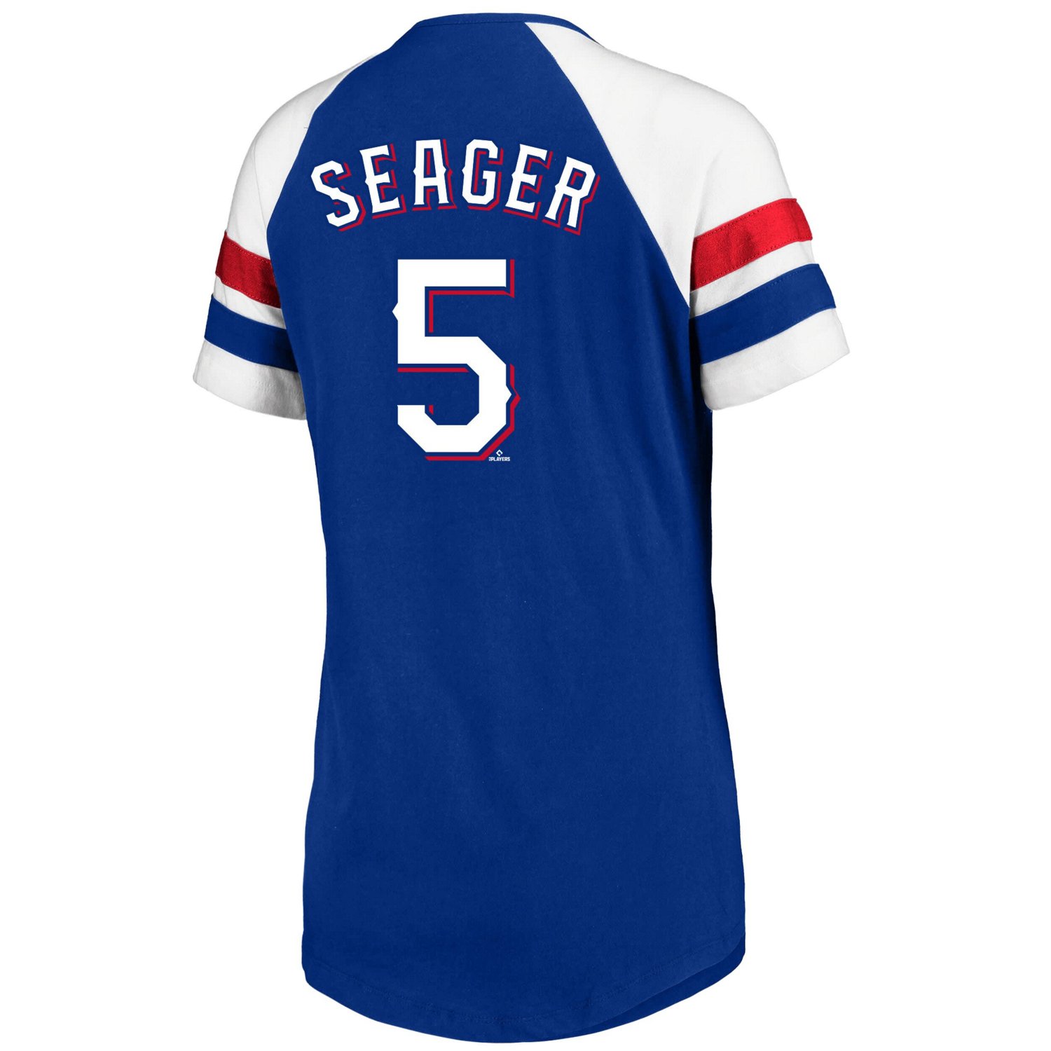 Profile Corey Seager Texas Rangers Plus Size Name  Number Raglan T-Shirt - view number 3