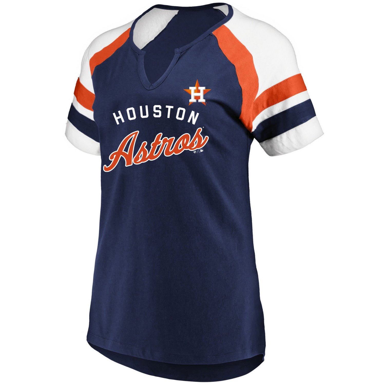 Profile Houston Astros Arched Notch Neck T-Shirt - view number 2