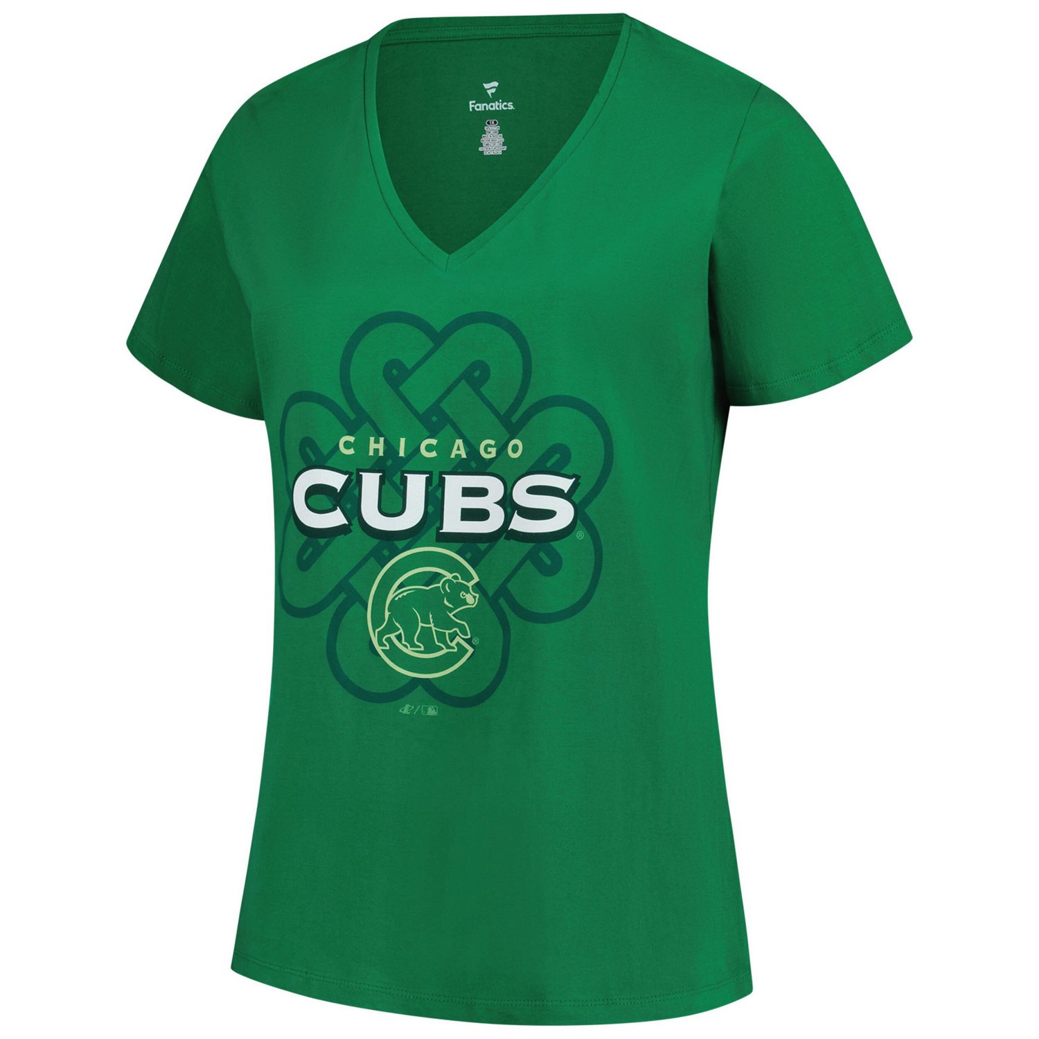 Profile Kelly Chicago Cubs Plus Size Celtic V-Neck T-Shirt                                                                       - view number 2