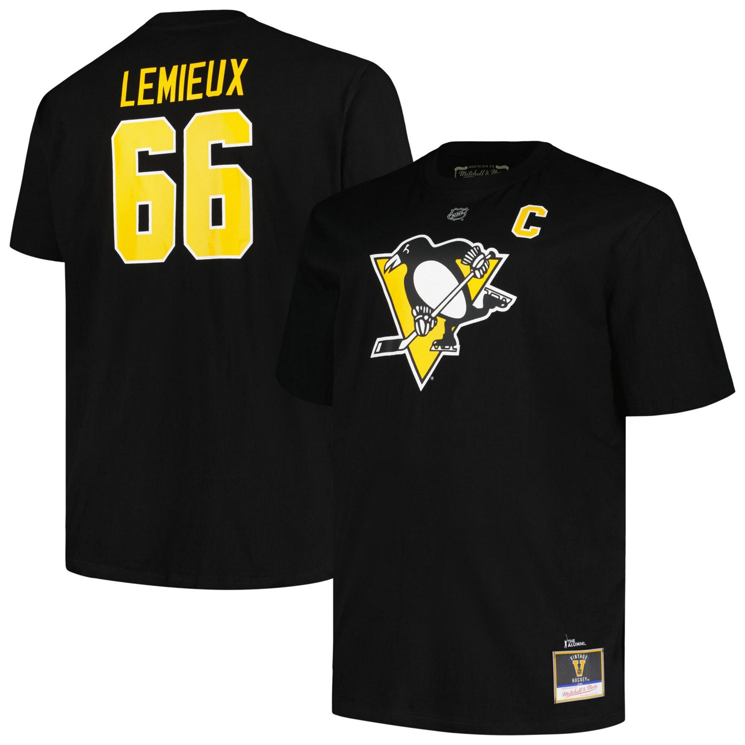 Profile Mario Lemieux Pittsburgh Penguins Big  Tall Captain Patch Name Number T-Shirt