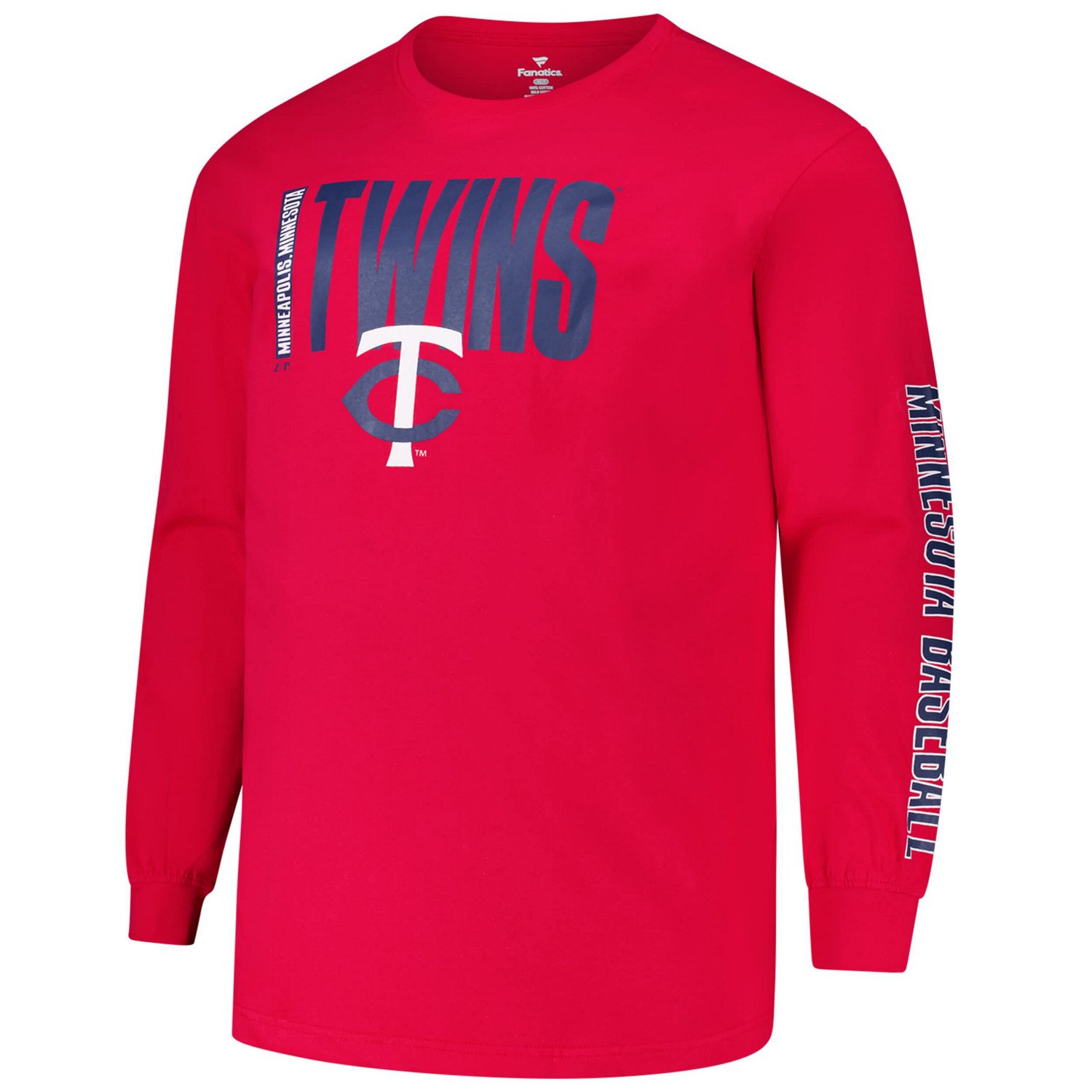 Profile Minnesota Twins Big  Tall Two-Hit Long Sleeve T-Shirt - view number 2
