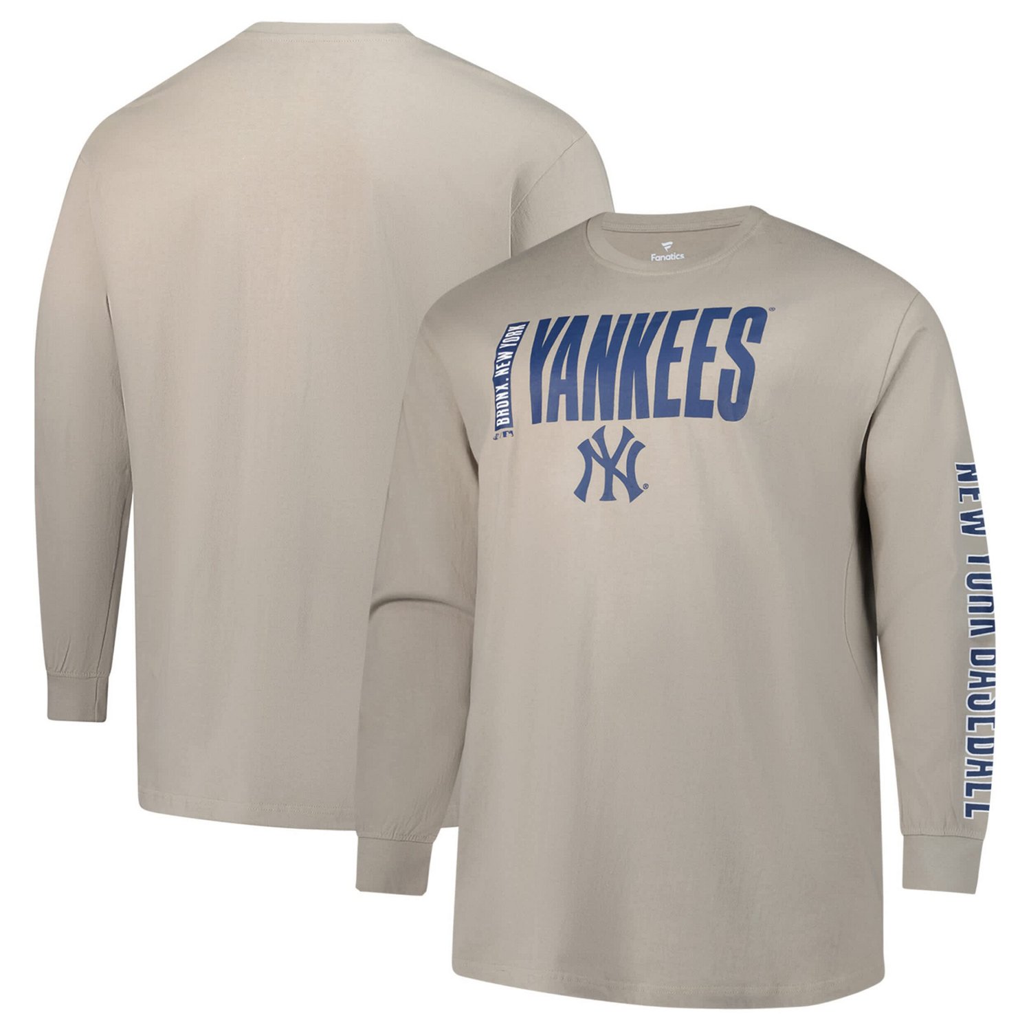 Profile New York Yankees Big  Tall Two-Hit Long Sleeve T-Shirt