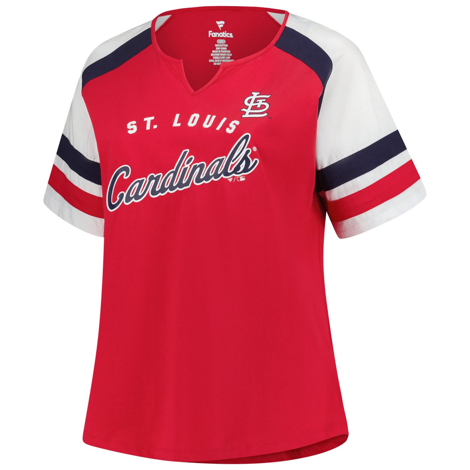 Profile St Louis Cardinals Plus Sized Arched Notch Neck T-Shirt - view number 2