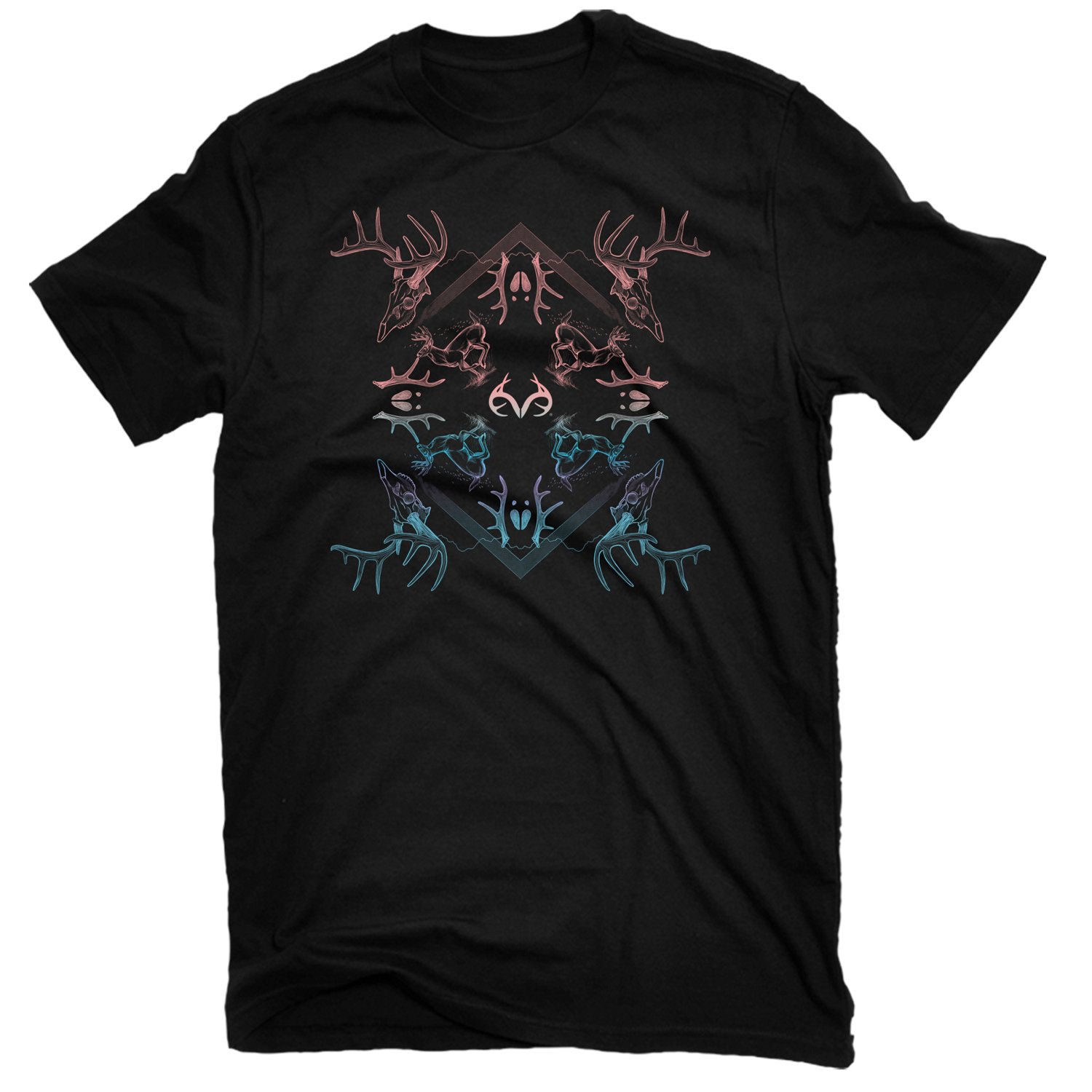 Realtree Women's Mirrored Deer pattern Short Sleeve T-shirt