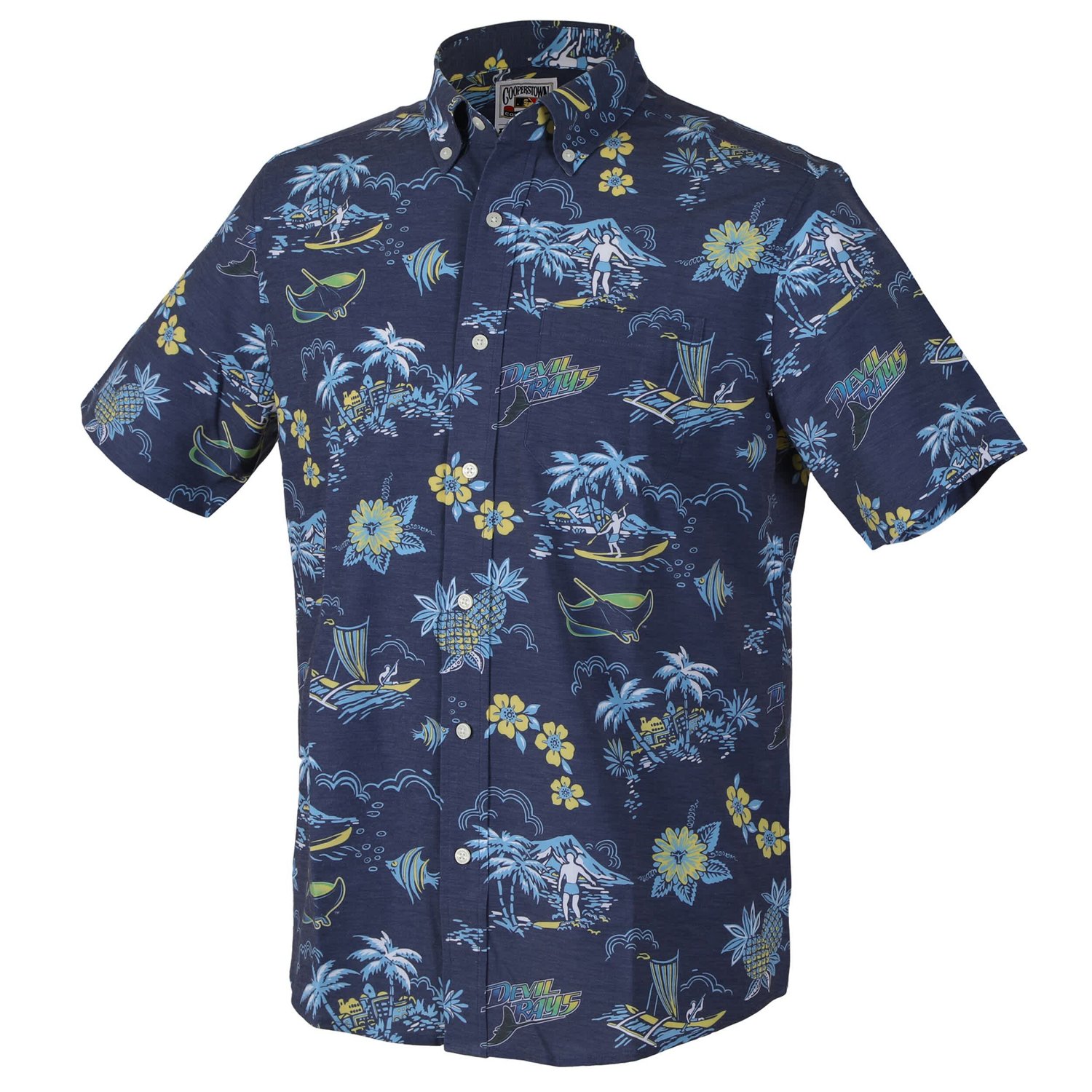 Reyn Spooner Dark Tampa Bay Rays Kekai Button-Down Shirt - view number 2