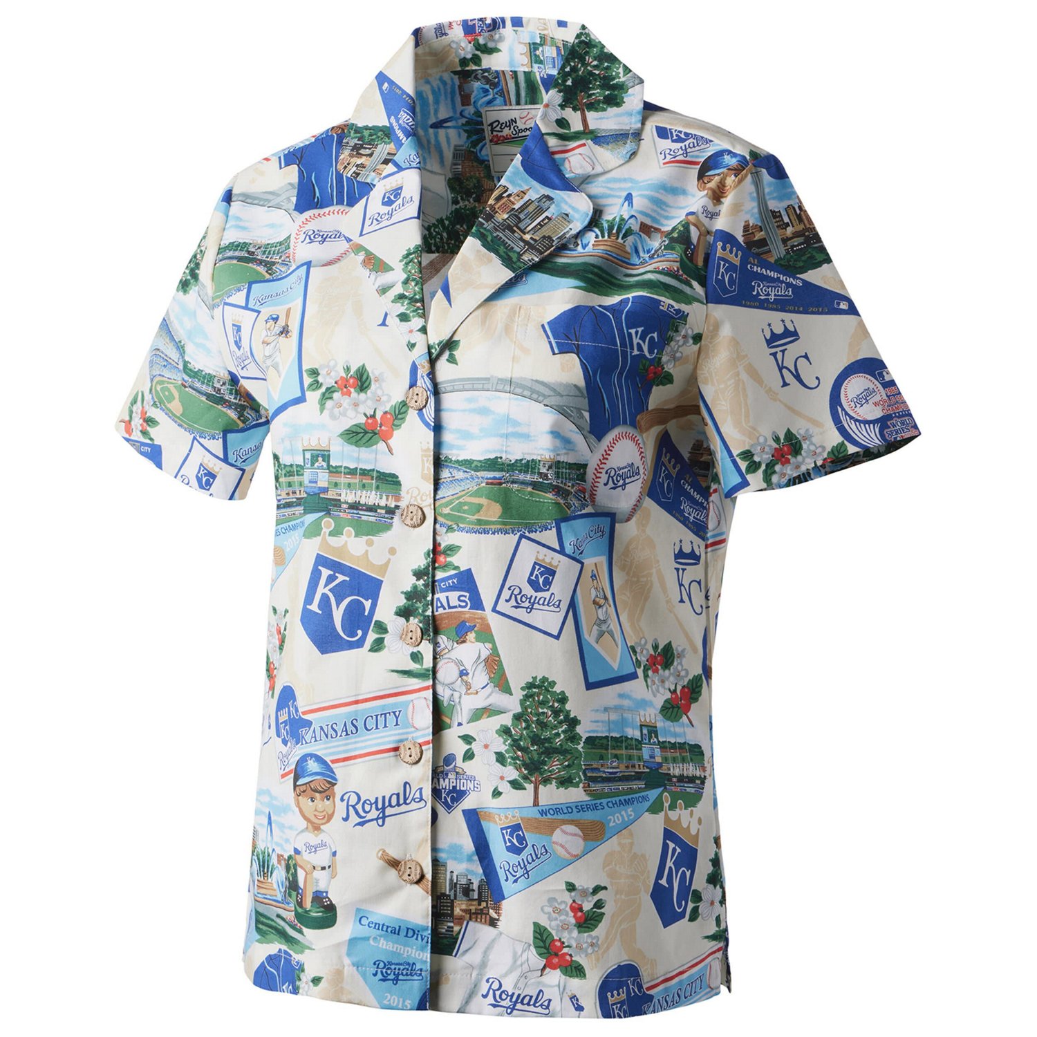 Reyn Spooner Kansas City Royals Scenic Camp Button-Up Shirt