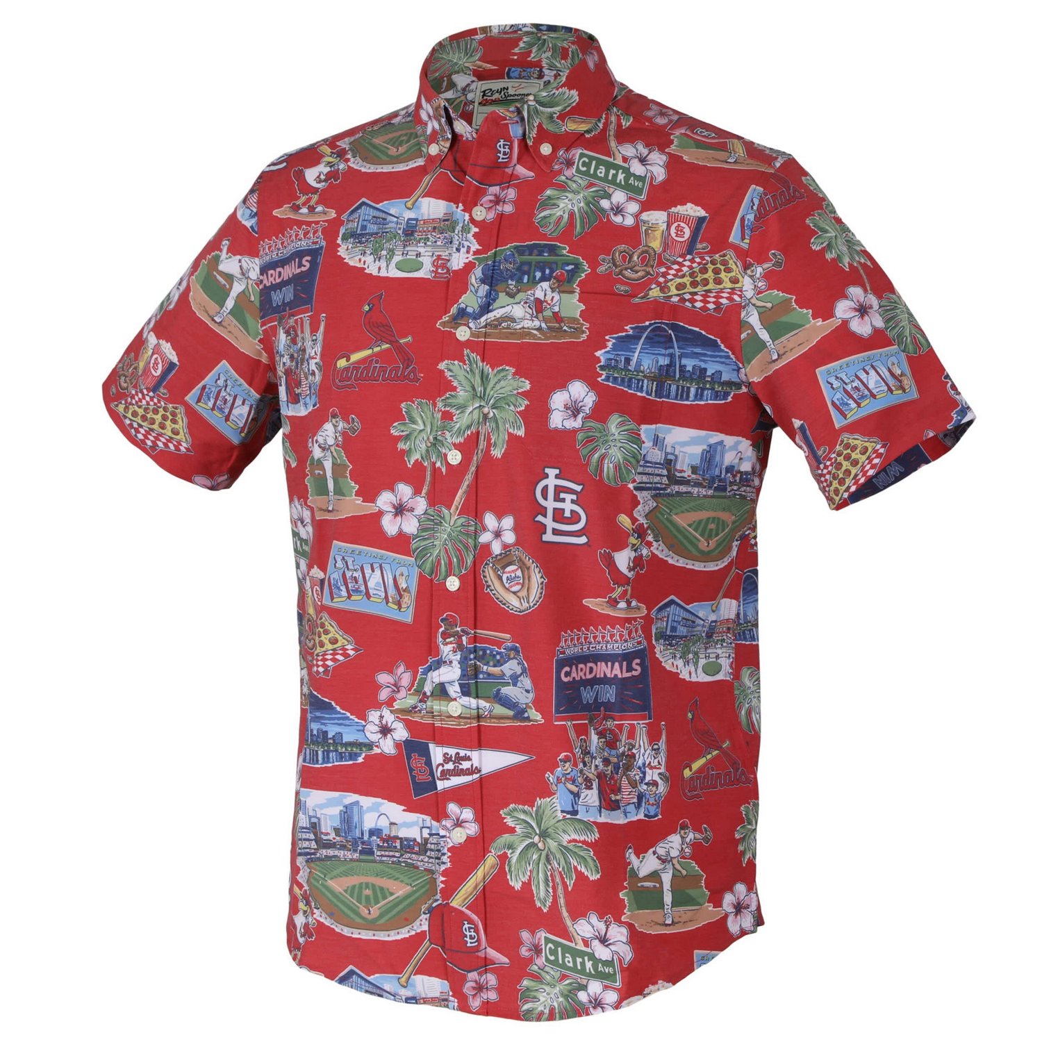 Reyn Spooner St Louis Cardinals Scenic Tri-Blend Performance Button-Up Top
