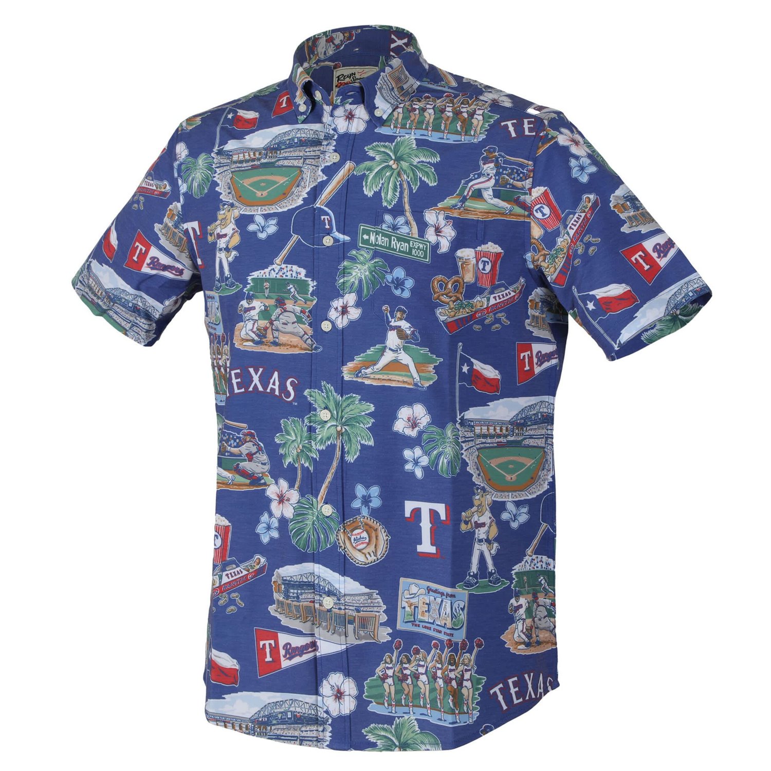 Reyn Spooner Texas Rangers Scenic Tri-Blend Performance Button-Up Top - view number 2