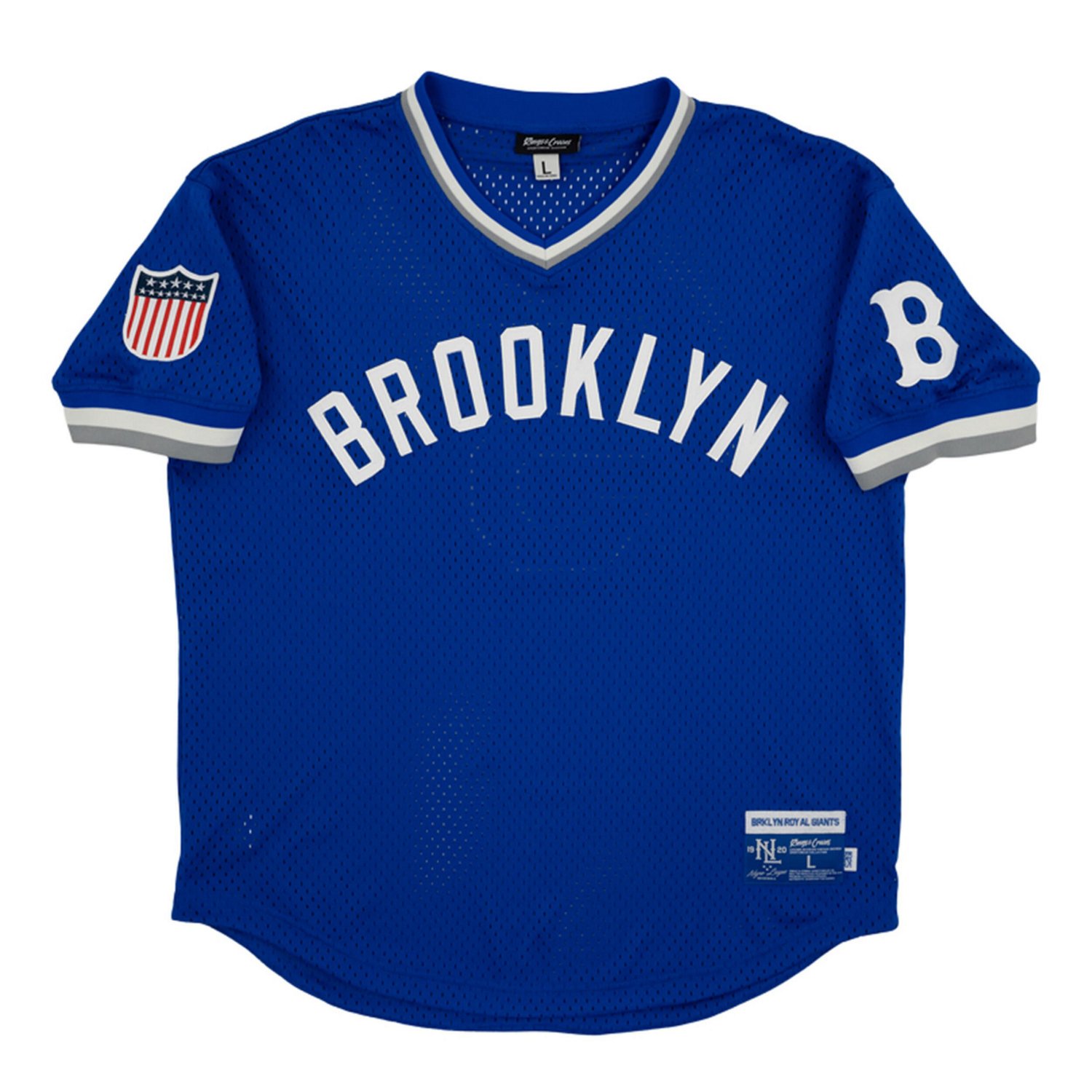 Rings  Crwns 5 Brooklyn Giants Mesh Replica V-Neck Jersey - view number 2