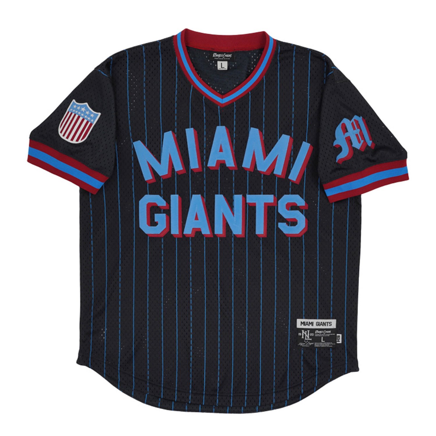 Rings  Crwns 8 Miami Giants Mesh Replica V-Neck Jersey - view number 2