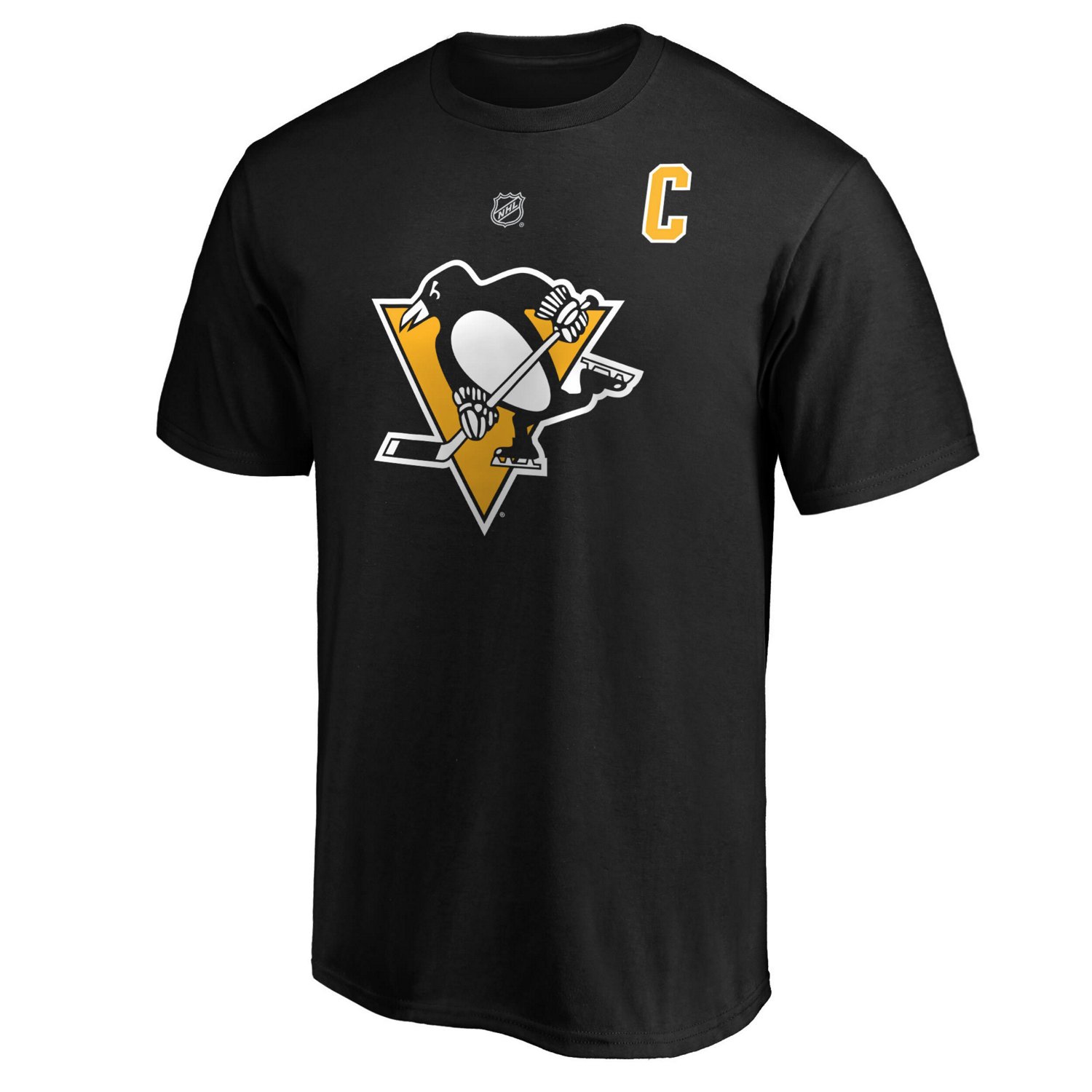Sidney Crosby Pittsburgh Penguins Team Authentic Stack Name  Number T-Shirt