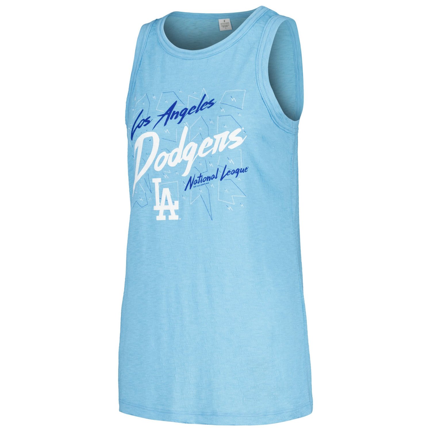 Soft as a Grape Los Angeles Dodgers Gauze High Neck Tank Top - view number 2