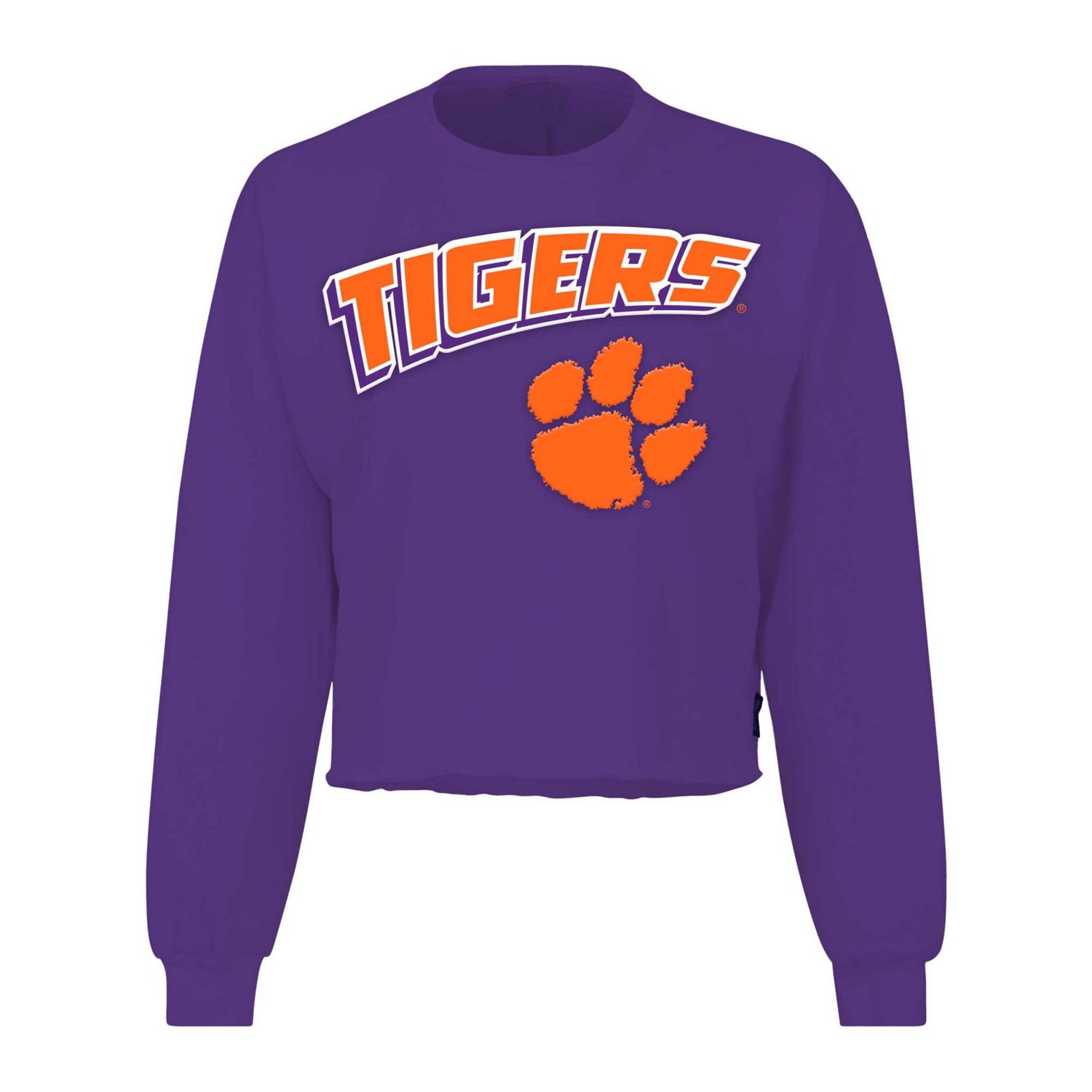 Spirit Jersey Clemson Tigers Slouchy Cropped Long Sleeve T-Shirt - view number 2