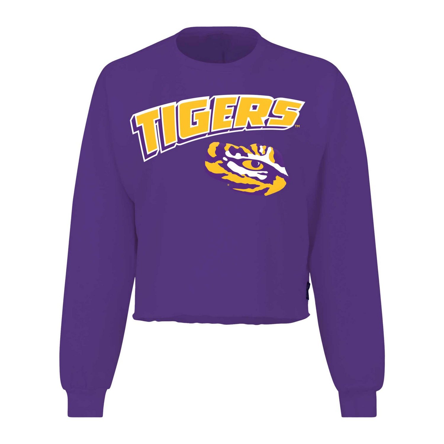 Spirit Jersey LSU Tigers Slouchy Cropped Long Sleeve T-Shirt - view number 2