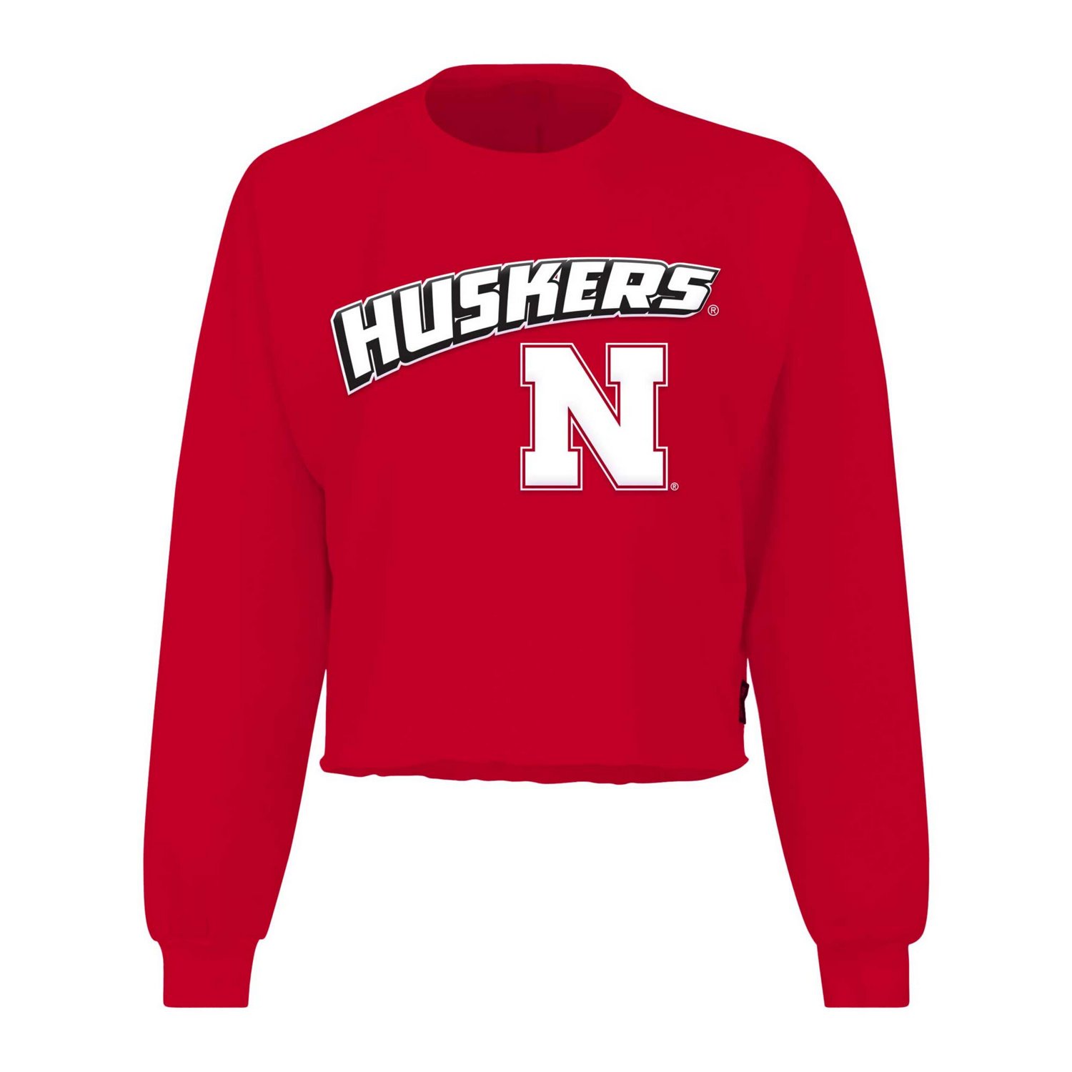 Spirit Jersey Nebraska Huskers Slouchy Cropped Long Sleeve T-Shirt - view number 2