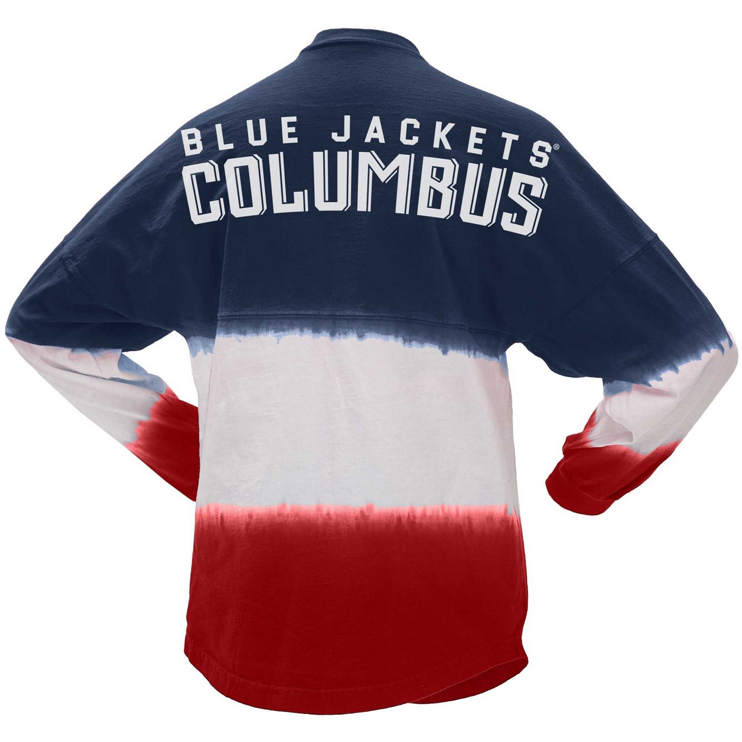Spirit Jersey /Red Columbus Blue Jackets Ombre Long Sleeve T-Shirt                                                               - view number 3