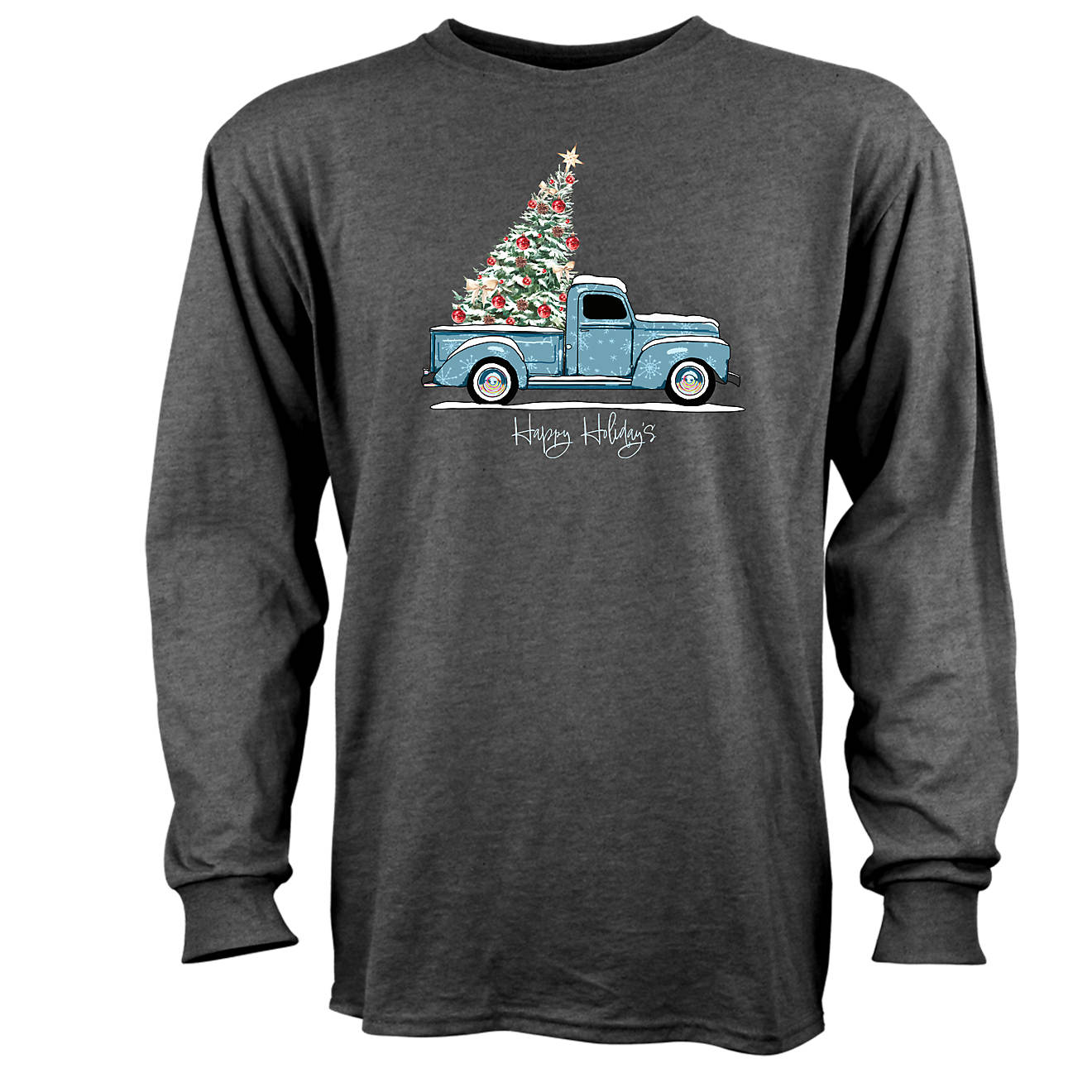 St. Jude's Children's Research Hospital Men's Happy Holidays Long Sleeve T-shirt                                                 - view number 1