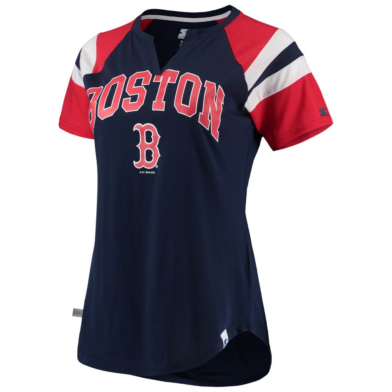 Starter /Red Boston Red Sox Game On Notch Neck Raglan T-Shirt - view number 2