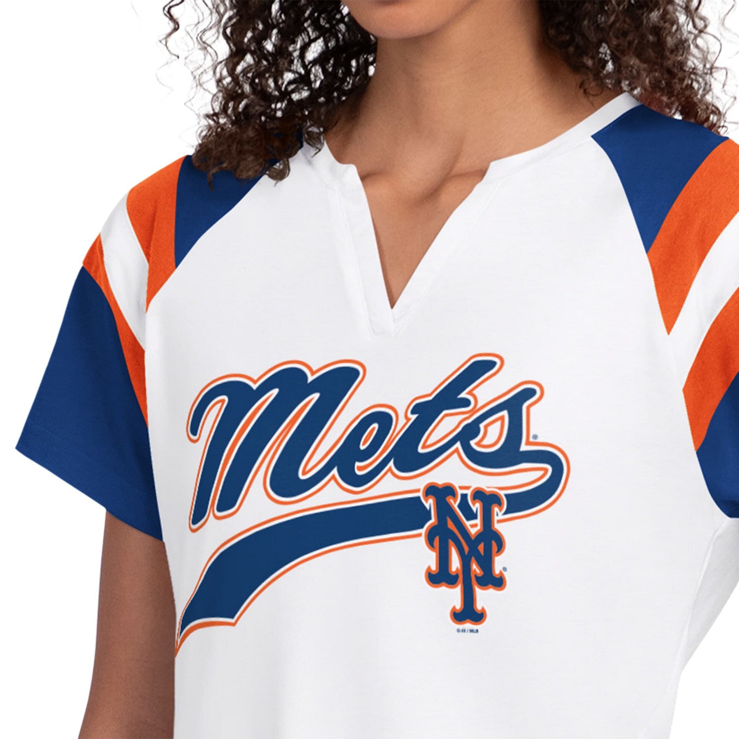 Starter New York Mets Game On Notch Neck Raglan T-Shirt - view number 3
