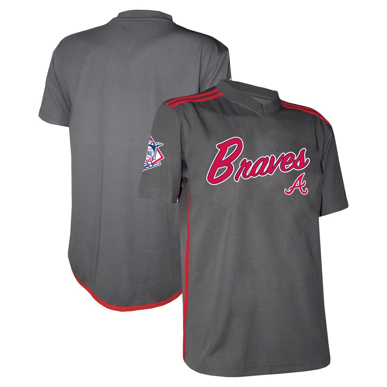 Stitches Atlanta Braves Team V-Neck Jersey - view number 1