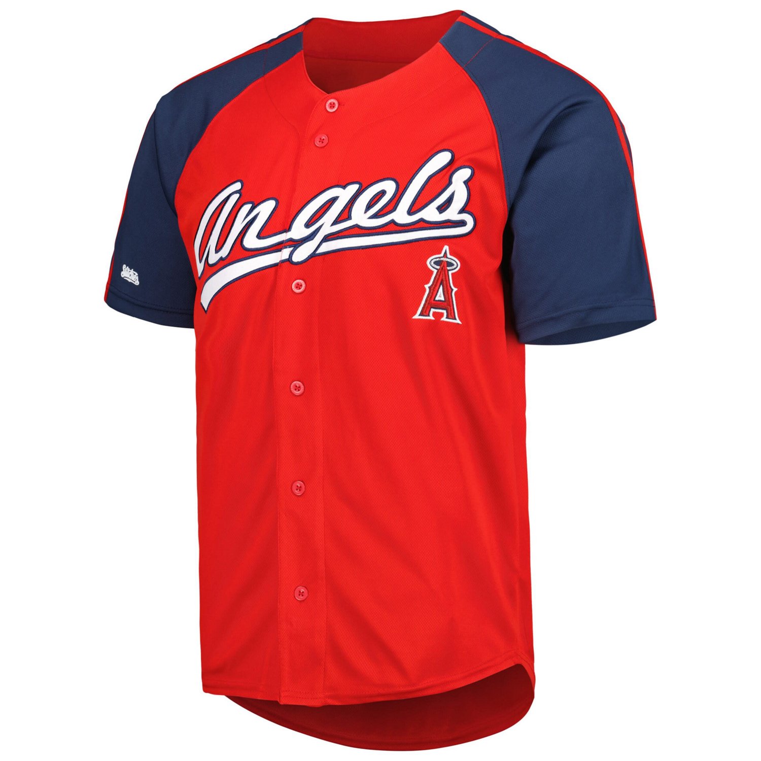 Stitches Los Angeles Angels Button-Down Raglan Fashion Jersey - view number 2