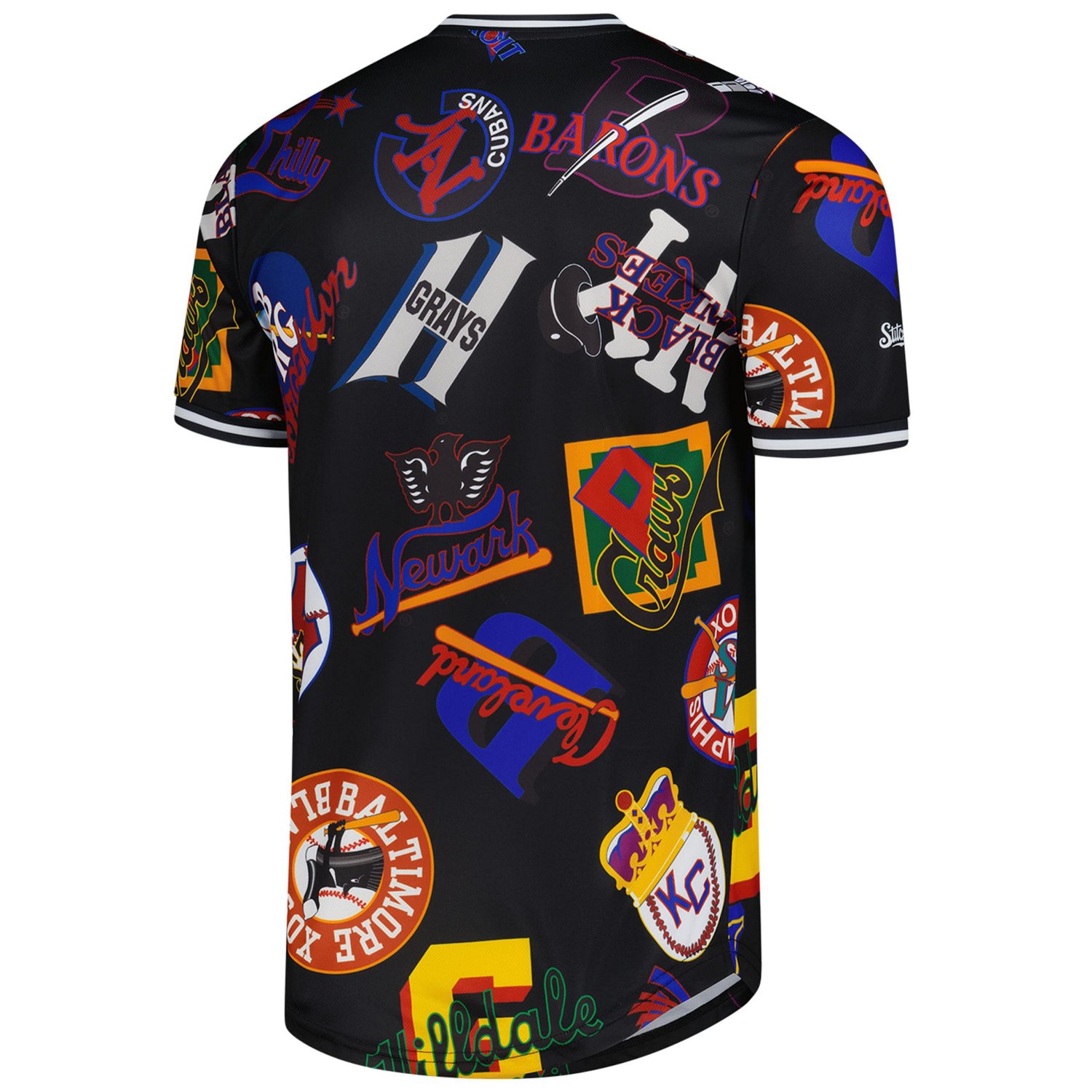 Stitches Negro League Baseball Allover Print V-Neck Baseball Jersey - view number 3