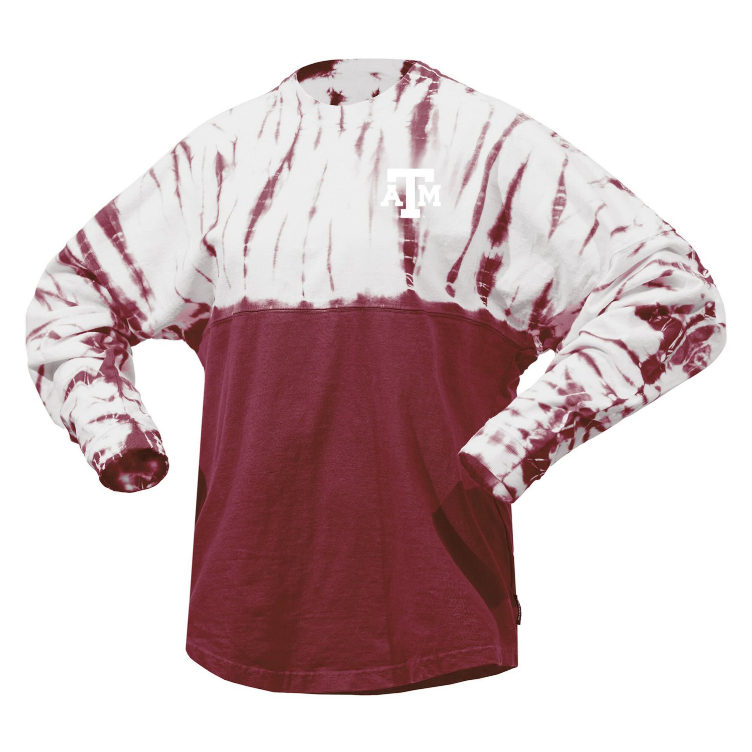 Texas AM Aggies Tie-Dye Long Sleeve Jersey T-Shirt - view number 2