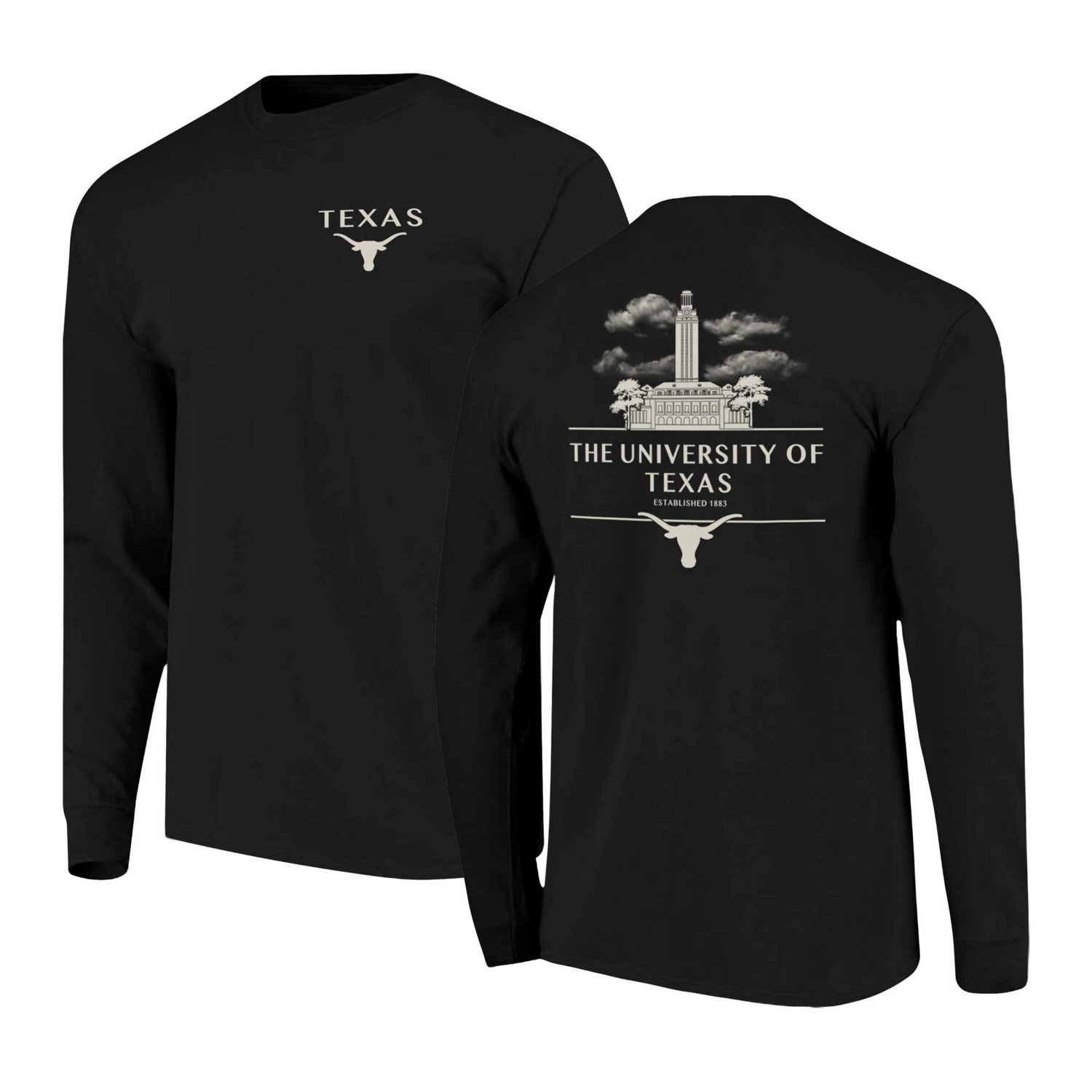 Texas Longhorns Comfort Colors Campus Nights Long Sleeve T-Shirt