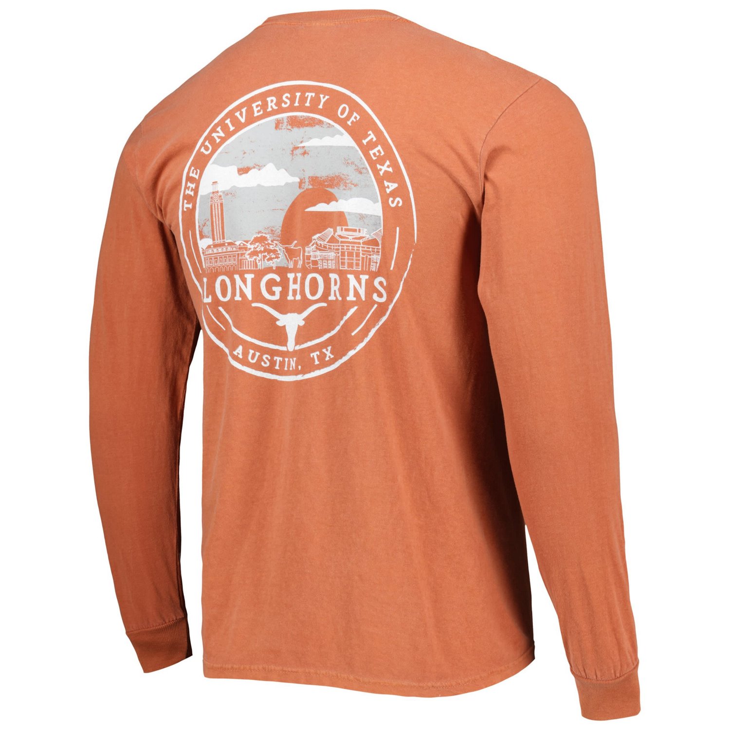 Texas Longhorns Circle Campus Scene Long Sleeve T-Shirt
