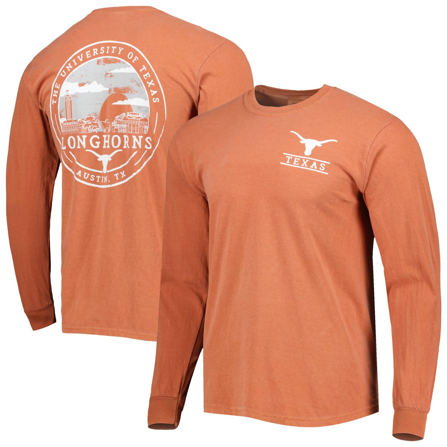 Texas Longhorns Circle Campus Scene Long Sleeve T-Shirt